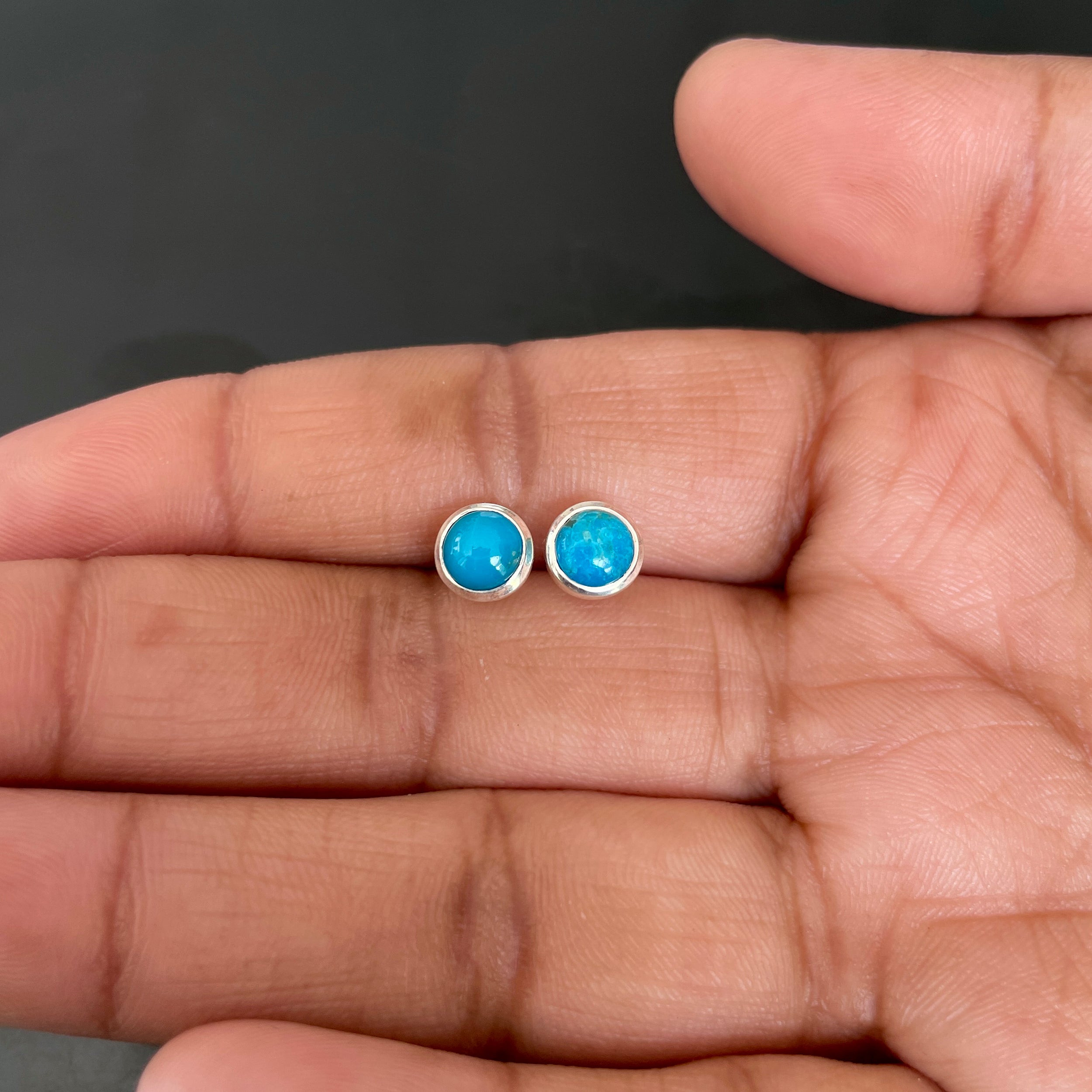 Turquoise Stud Earring-(TRQ-SE-1073.)