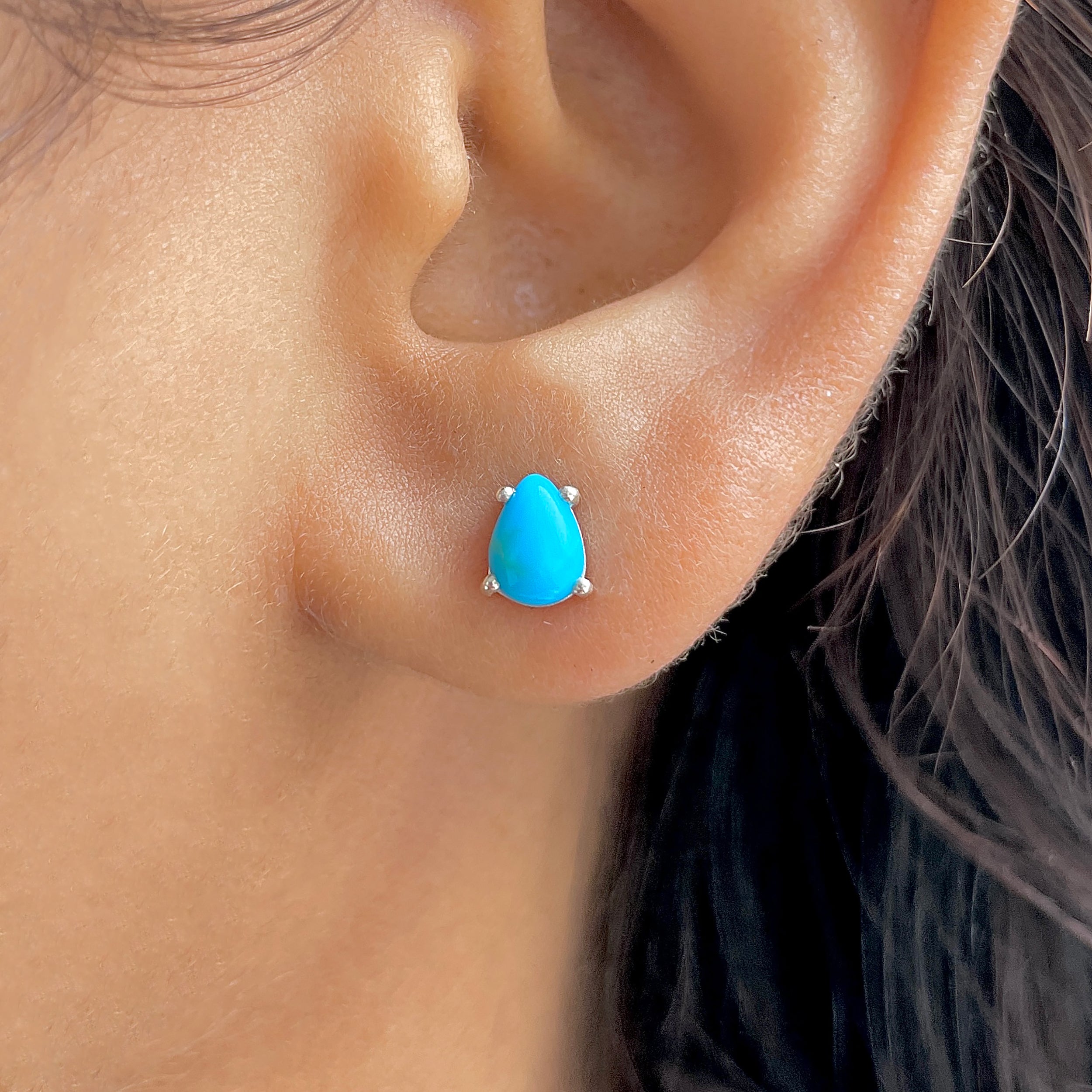 Turquoise Stud Earring-(TRQ-SE-1142.)