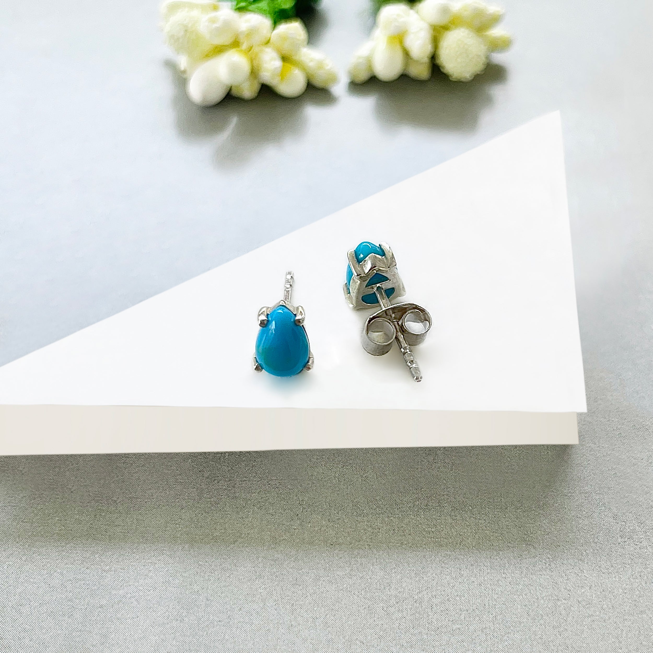 Turquoise Stud Earrings-(TRQ-SE-1142.)