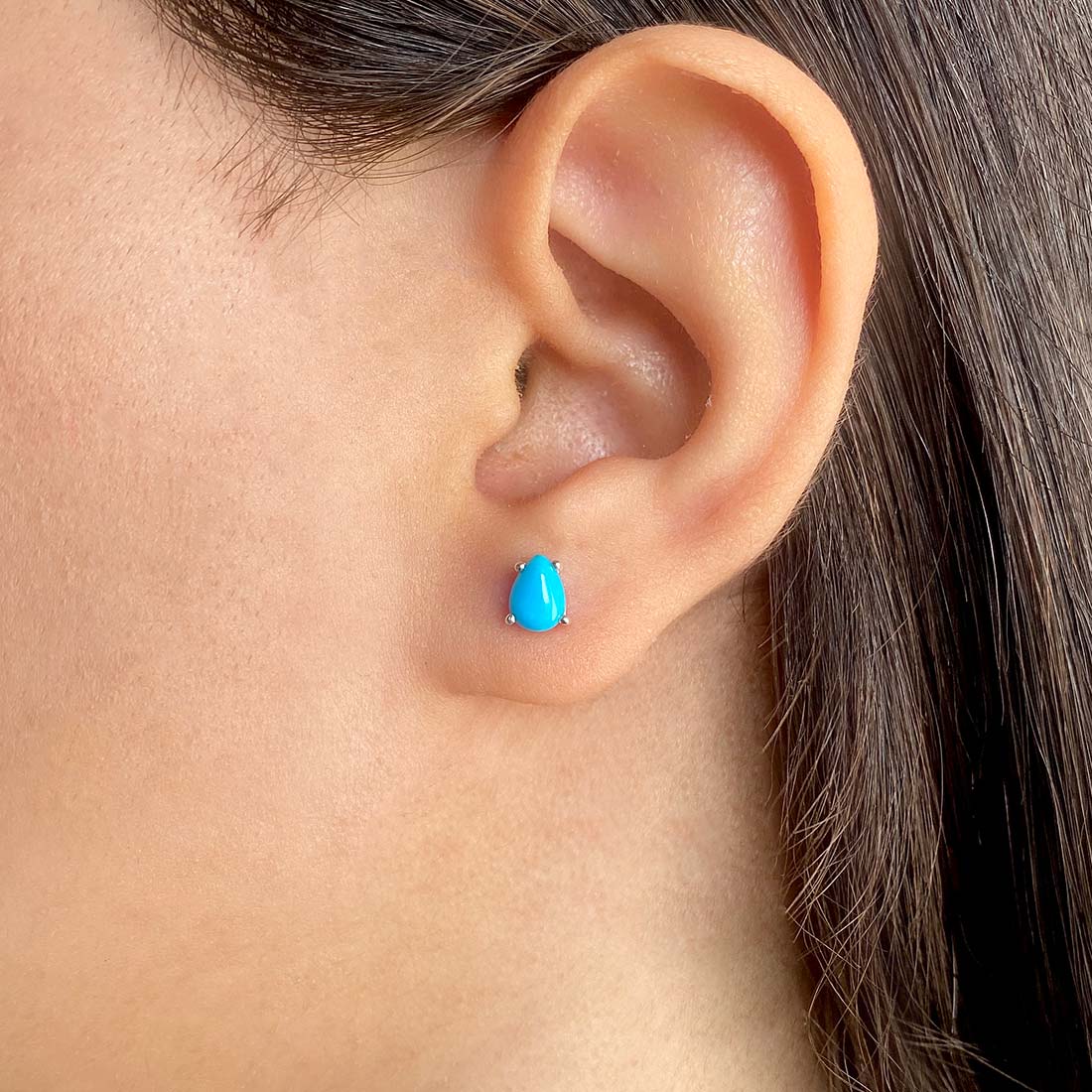 Turquoise Stud Earring-(TRQ-SE-1142.)