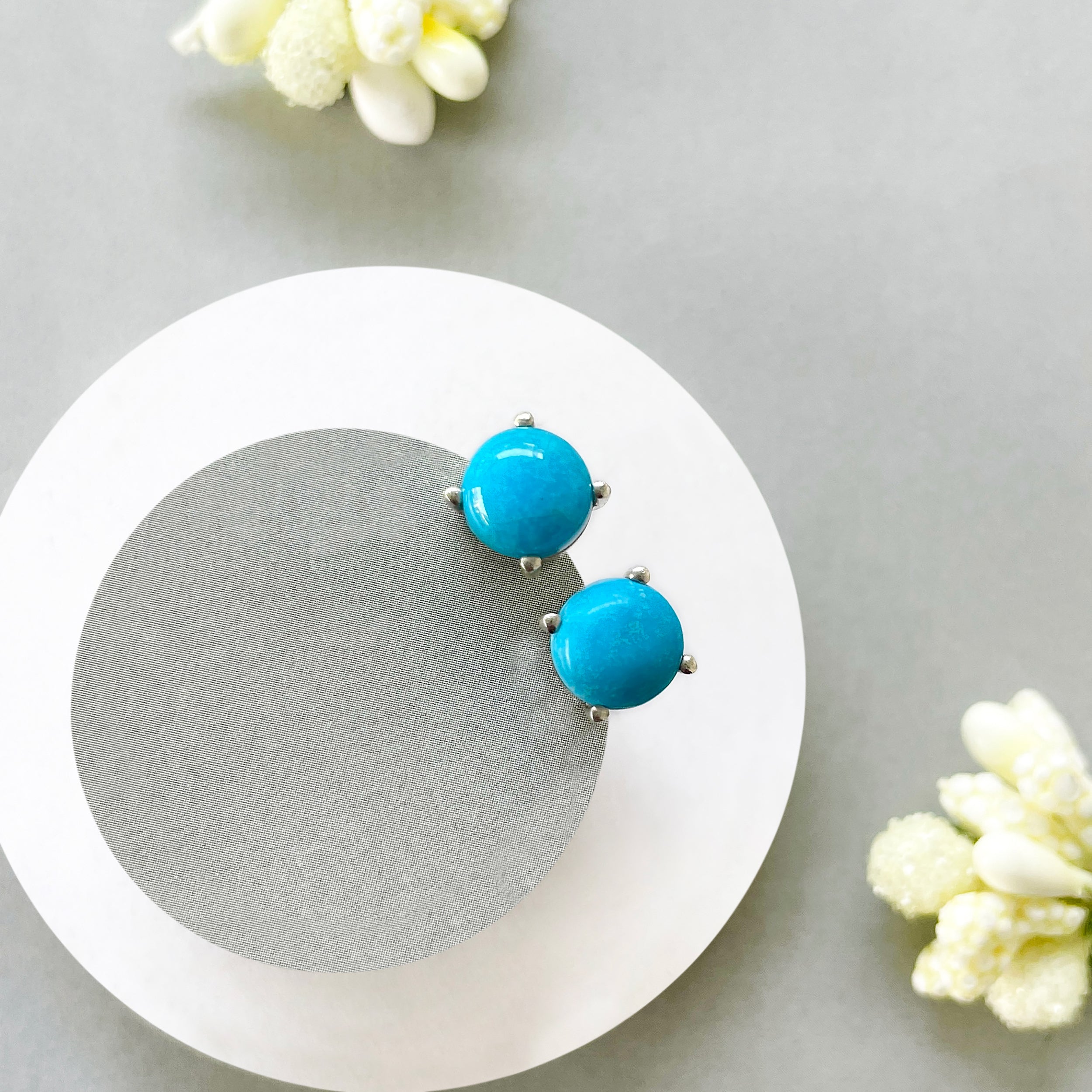 Turquoise Stud Earring-(TRQ-SE-1178.)