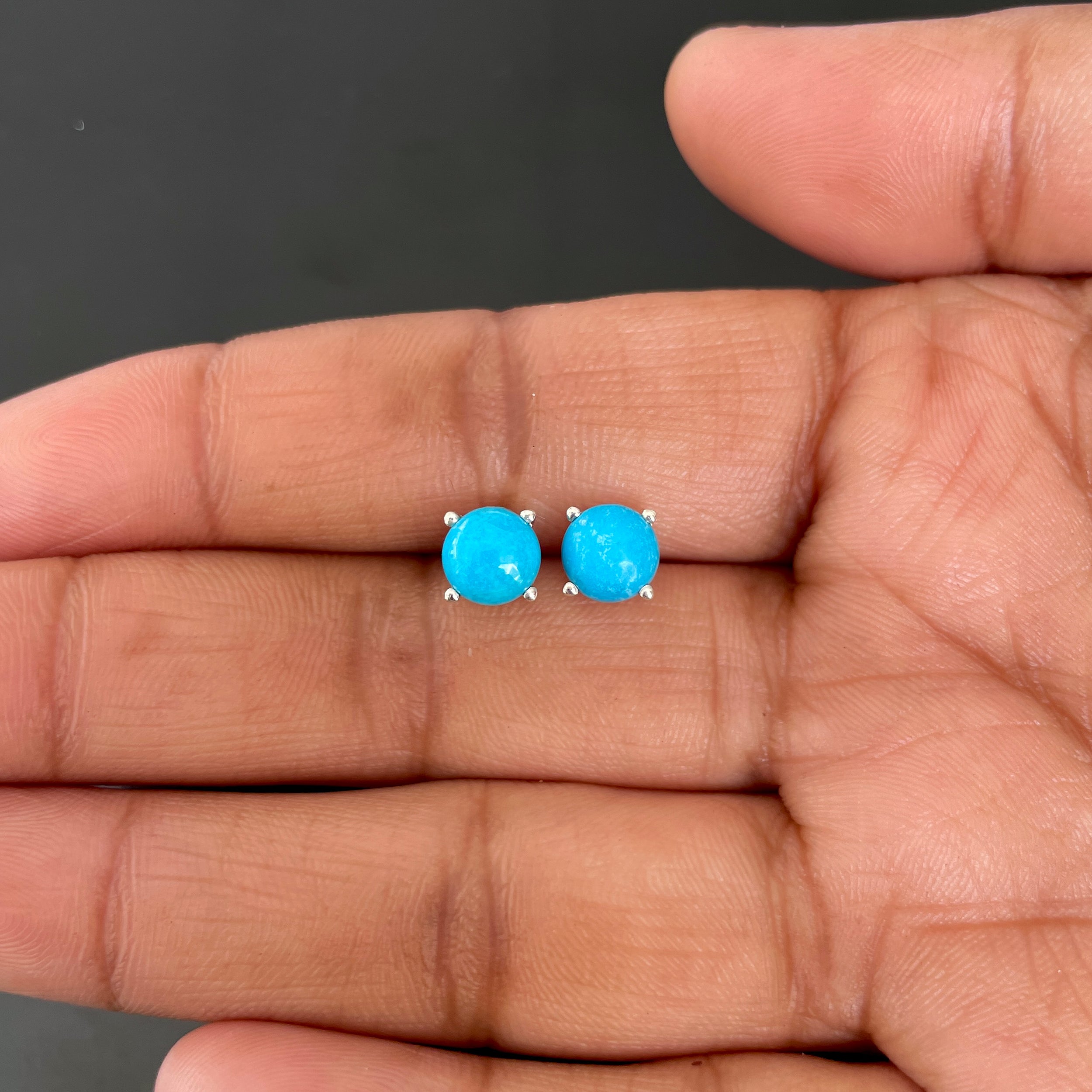 Turquoise Stud Earring-(TRQ-SE-1178.)