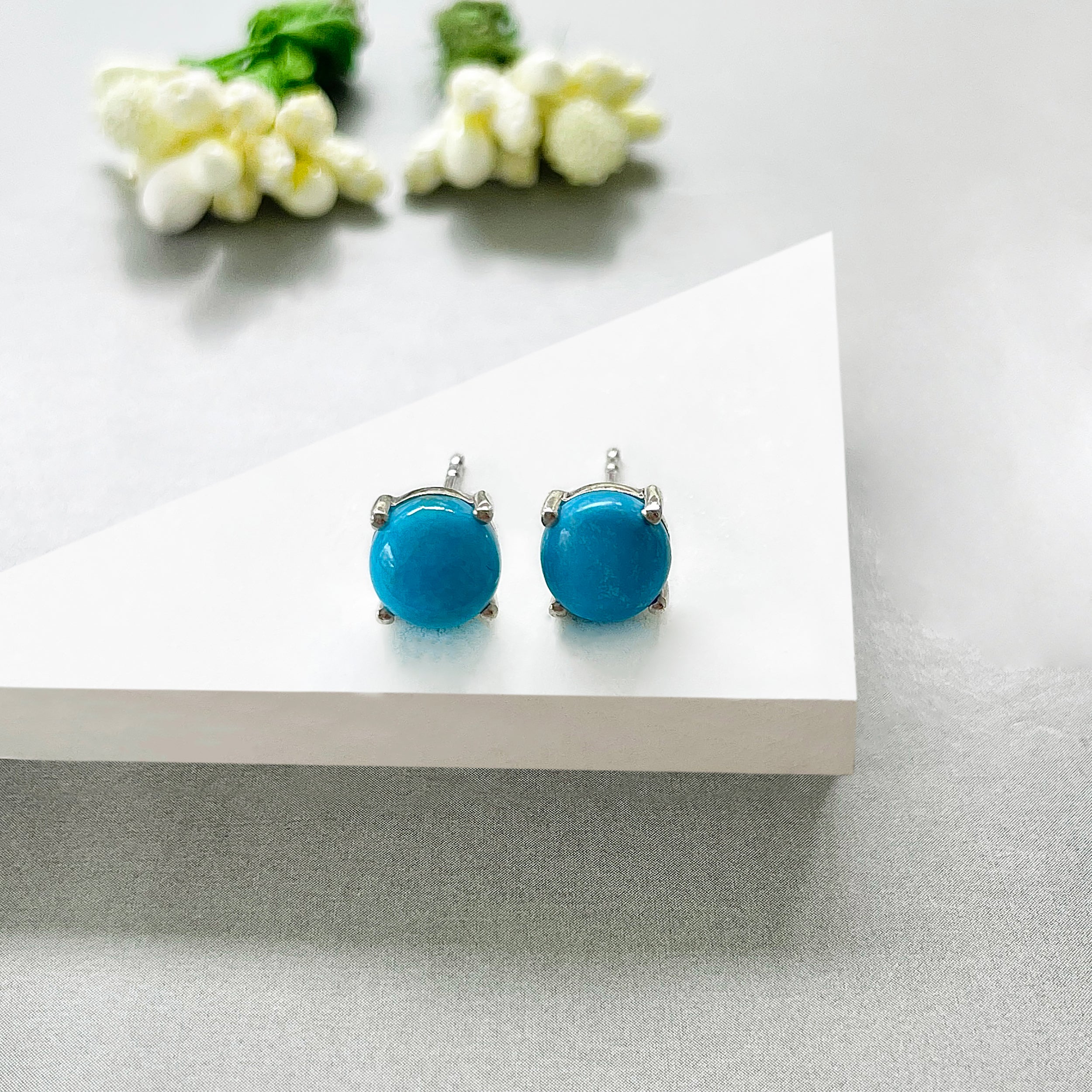 Turquoise Stud Earring-(TRQ-SE-1178.)
