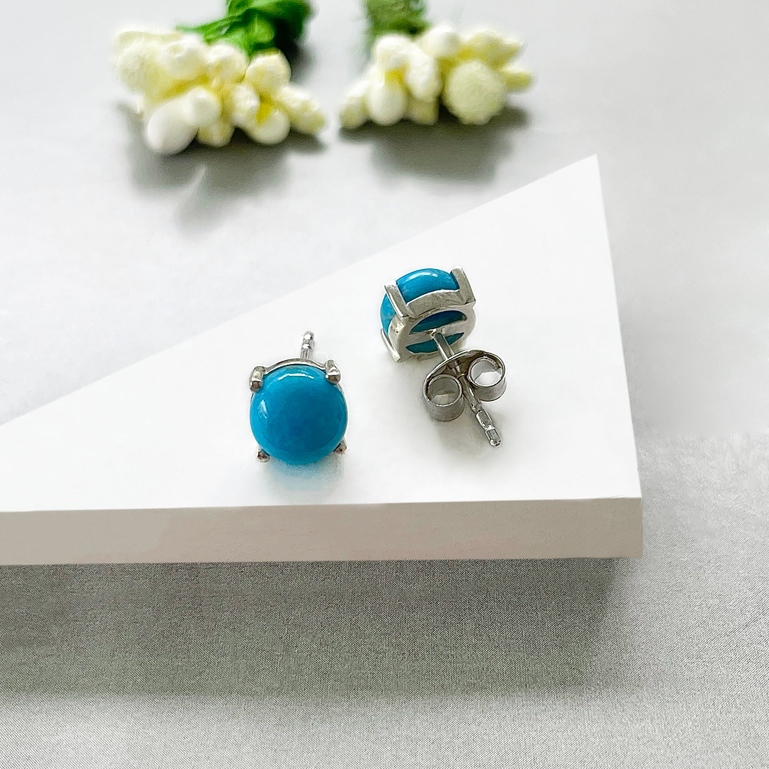 Turquoise Stud Earring-(TRQ-SE-1178.)