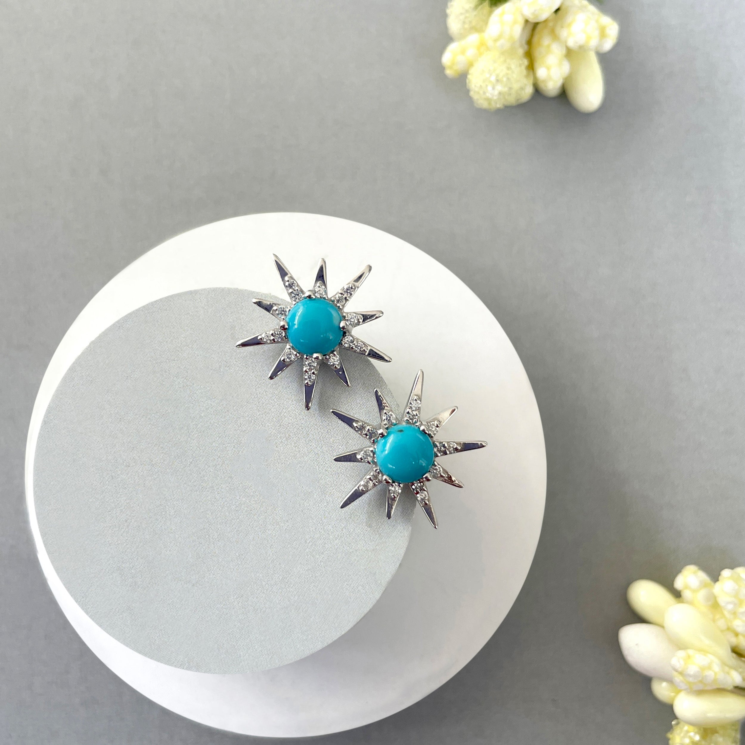 Turquoise Stud Earring-(TRQ-SE-50-W.)