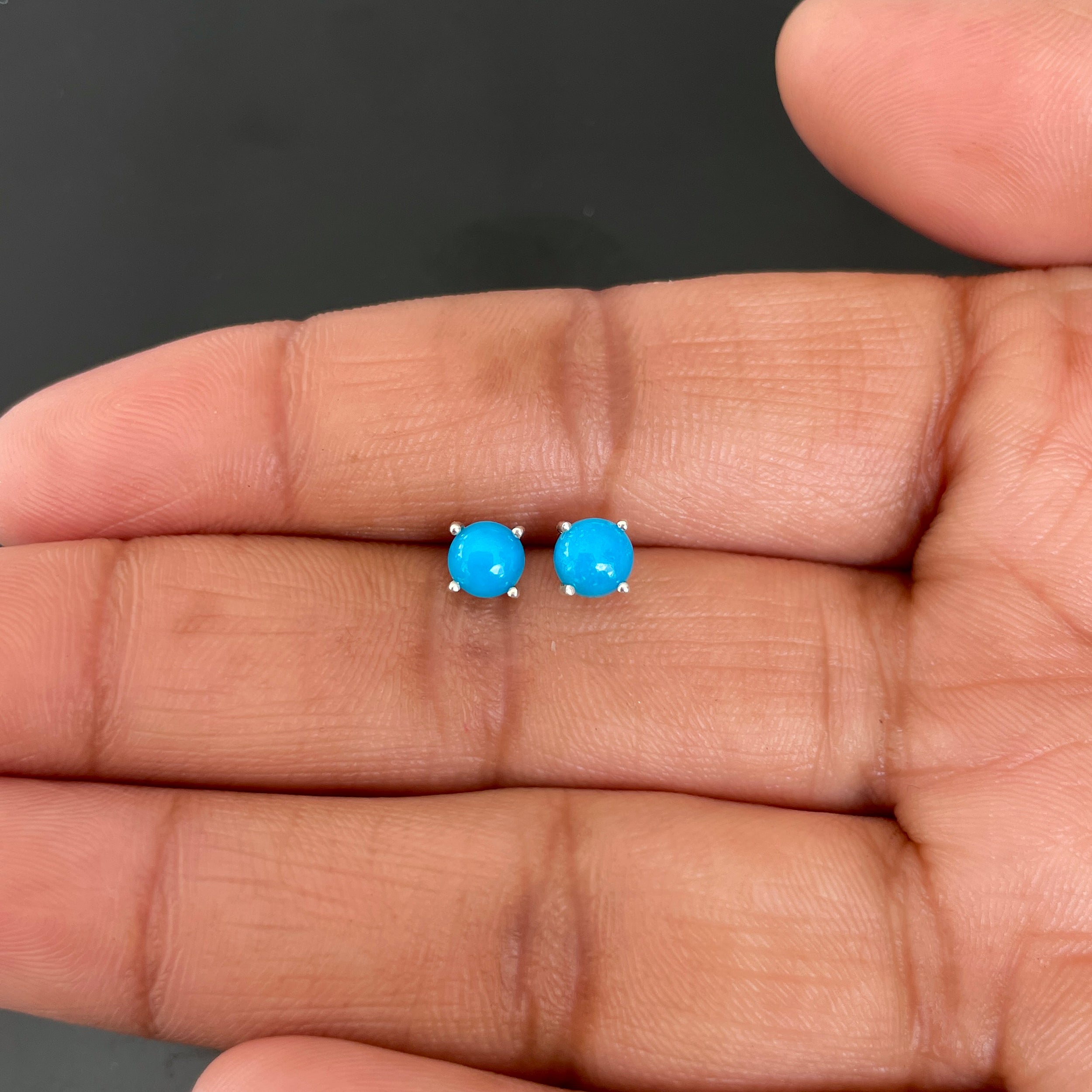 Turquoise Stud Earring-(TRQ-SE-699.)