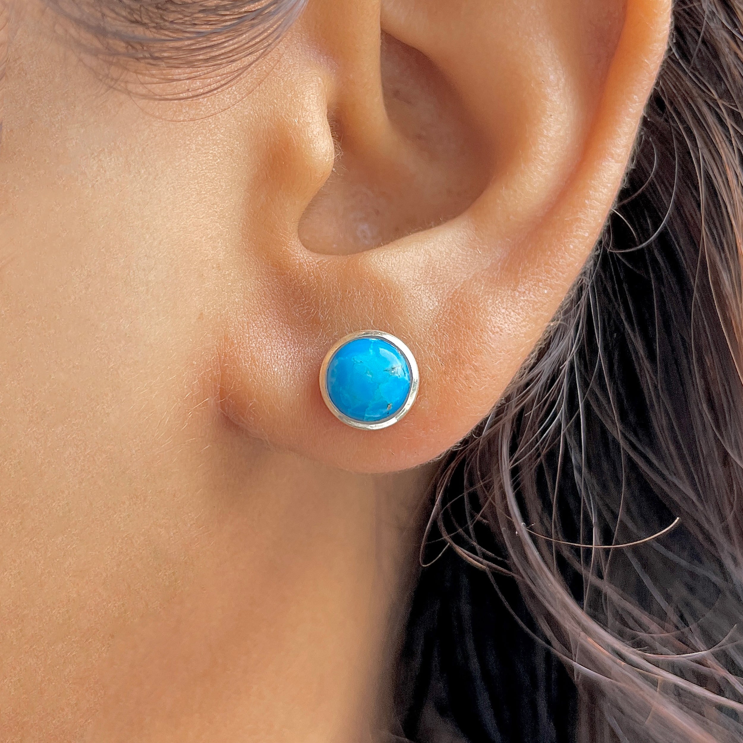 Turquoise Stud Earring-(TRQ-SE-724.)