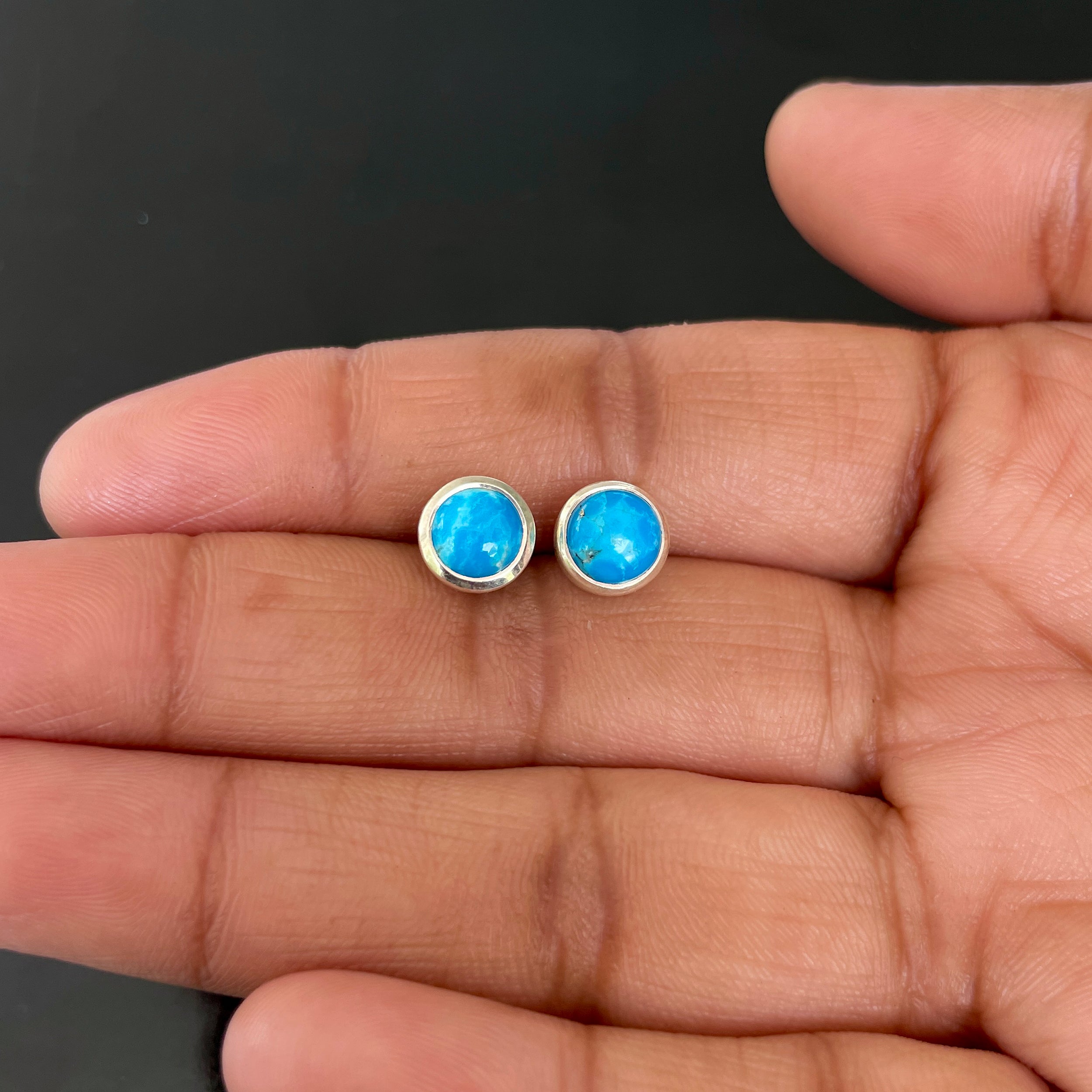 Turquoise Stud Earring-(TRQ-SE-724.)