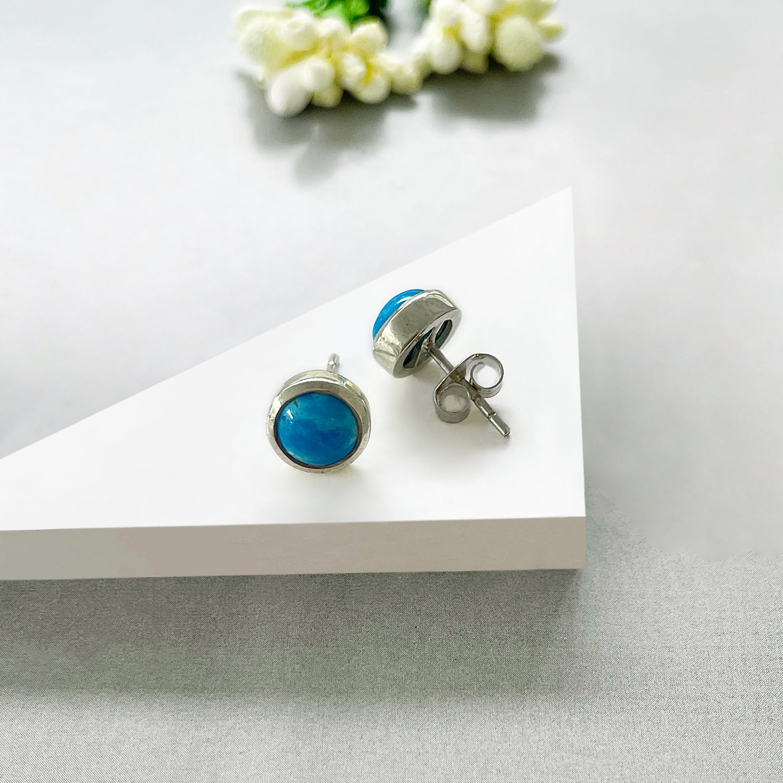 Turquoise Stud Earring-(TRQ-SE-724.)