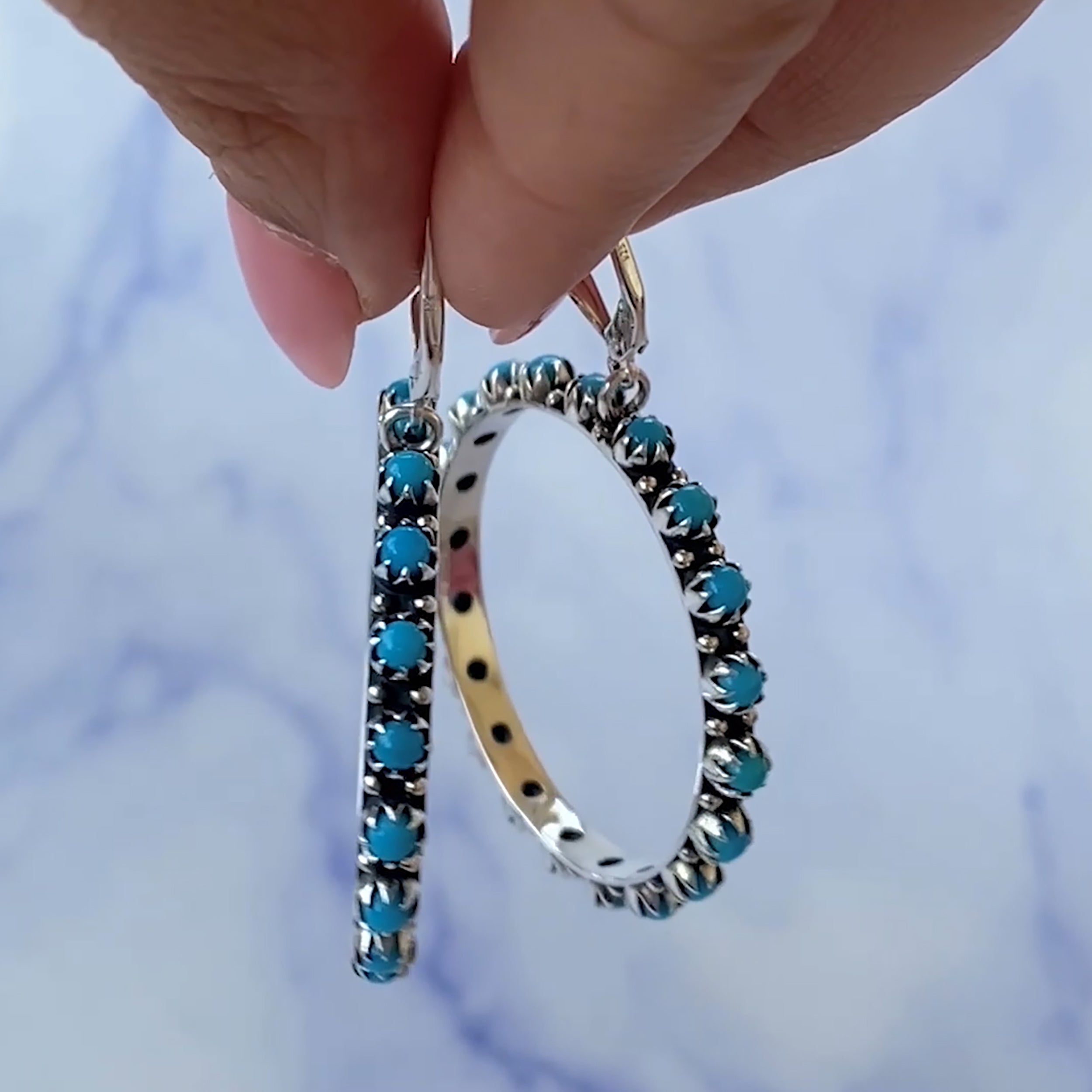 Turquoise Earring-(TRQ-SE-770.)