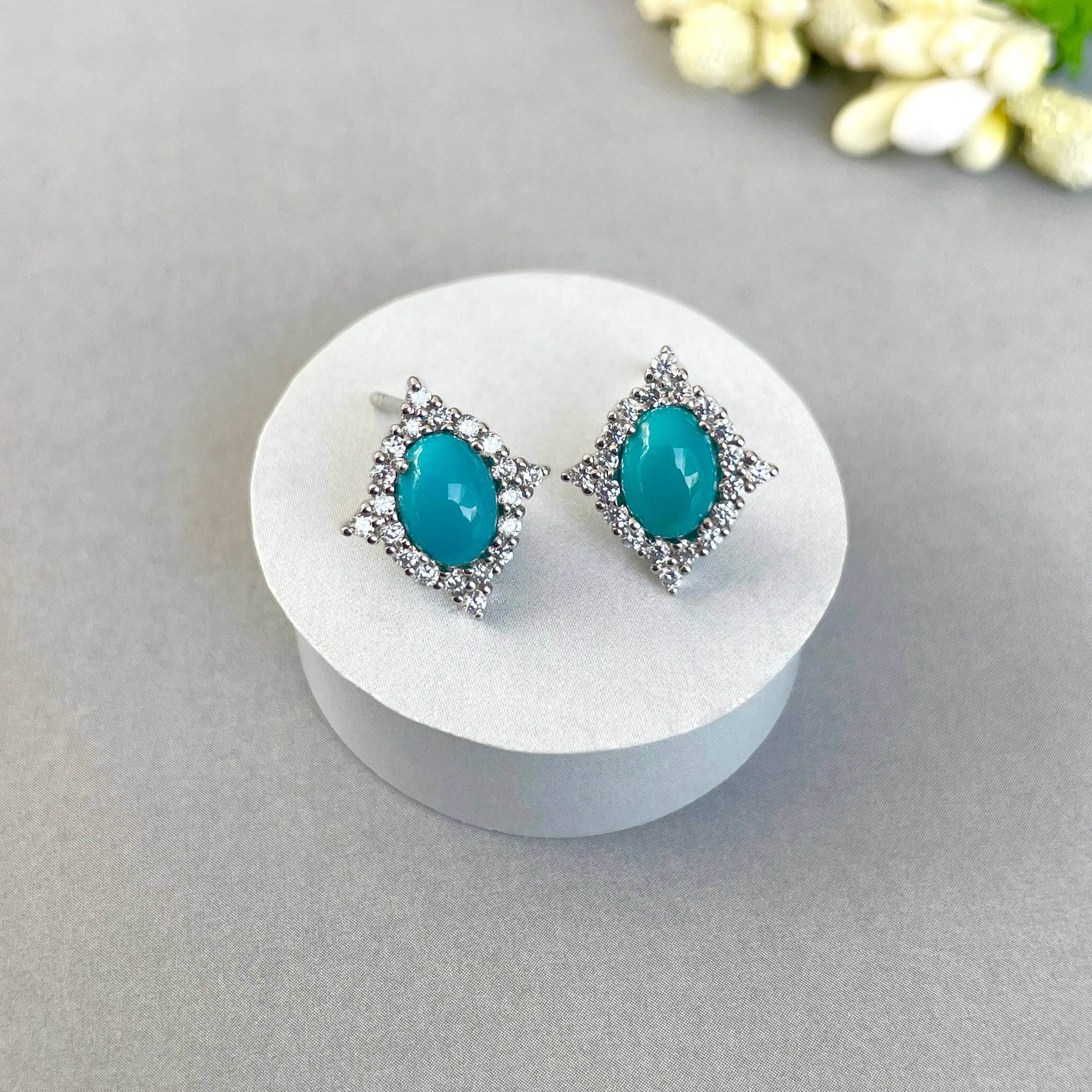 Turquoise Stud Earring-(TRQ-SE-849.)