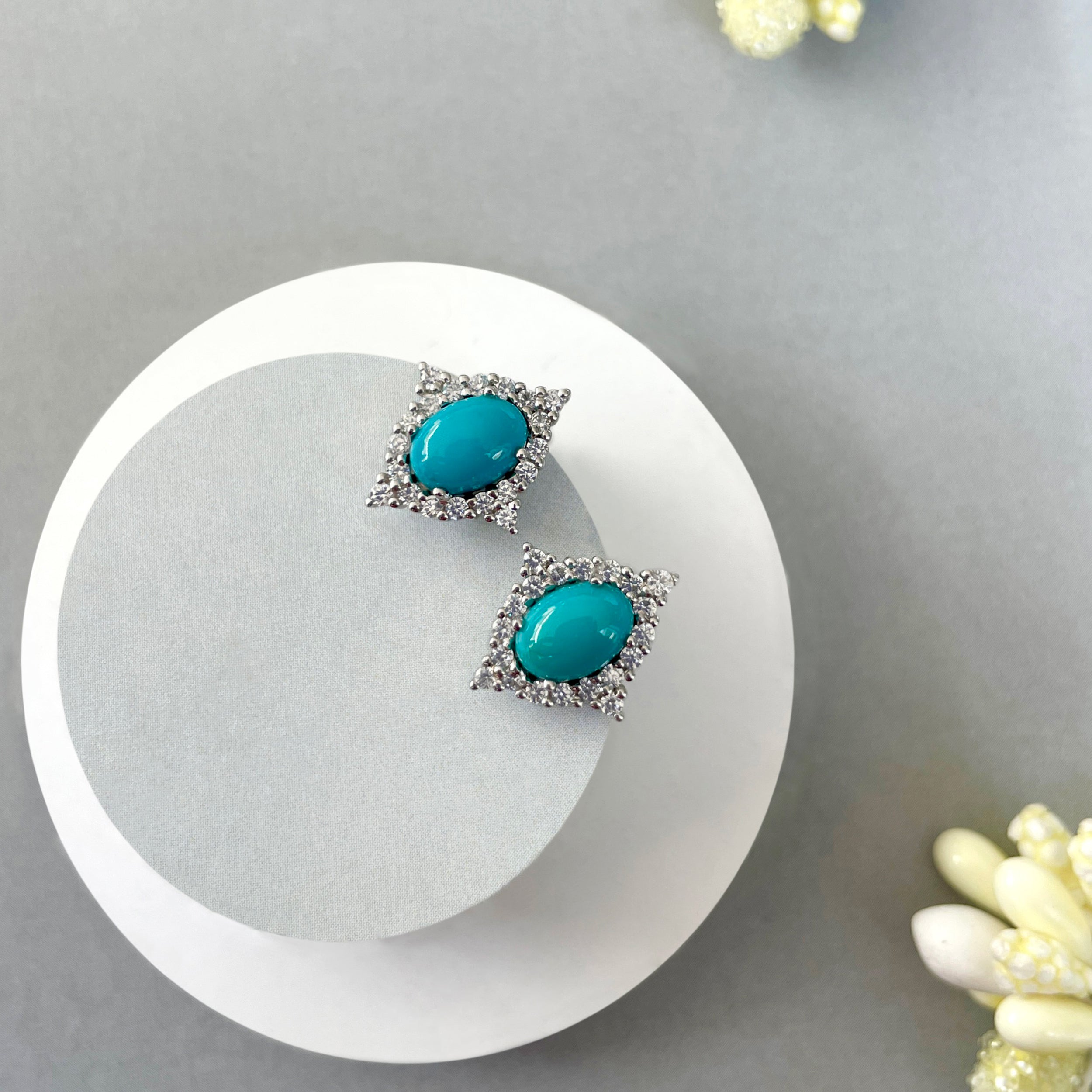 Turquoise Stud Earring-(TRQ-SE-849.)