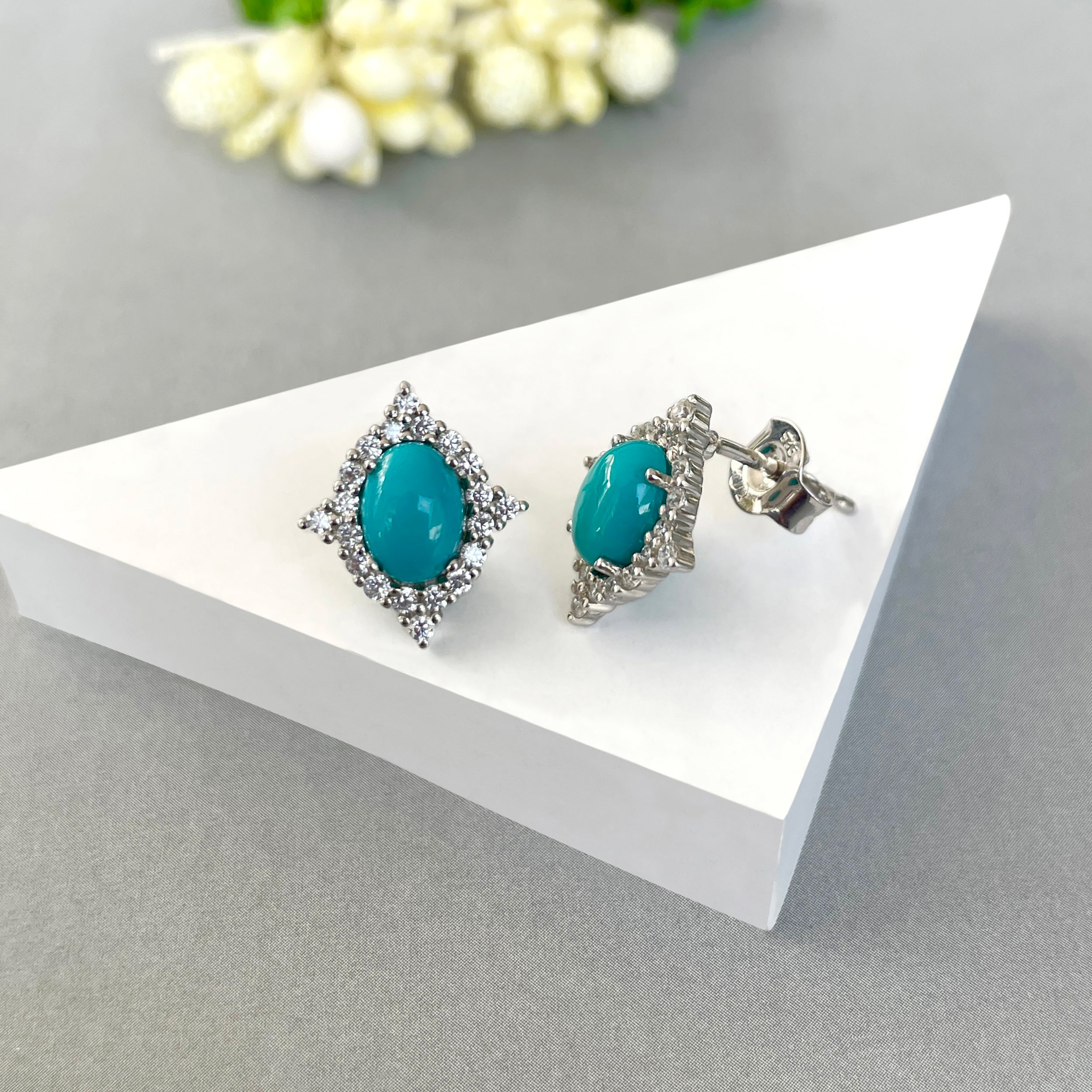 Turquoise Stud Earring-(TRQ-SE-849.)