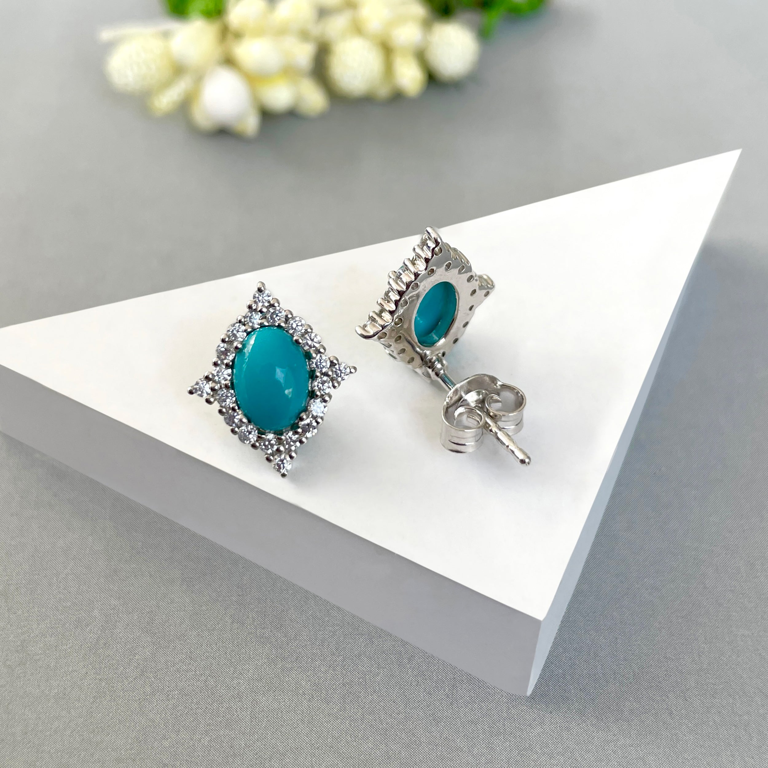 Turquoise Stud Earring-(TRQ-SE-849.)