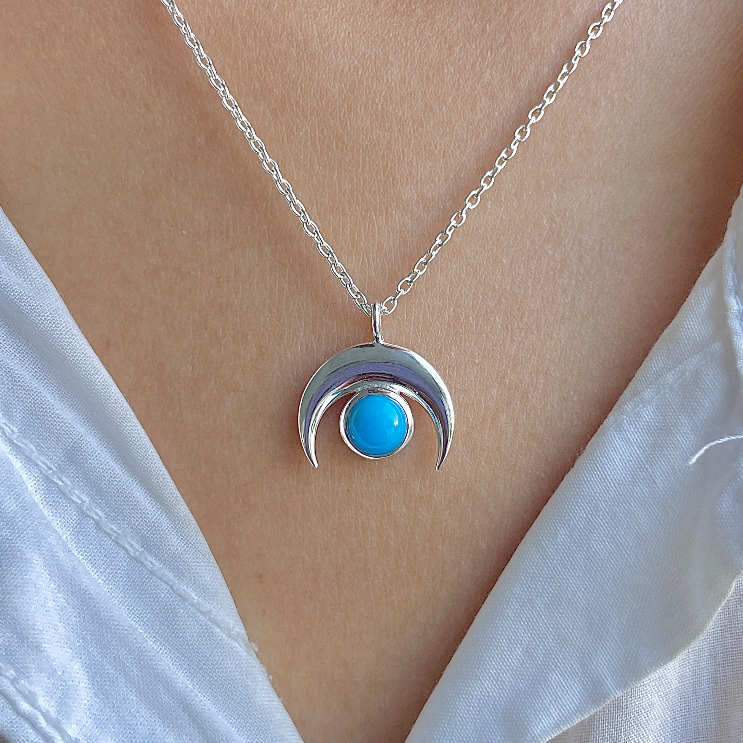 Turquoise Necklace-(TRQ-RN-82.)