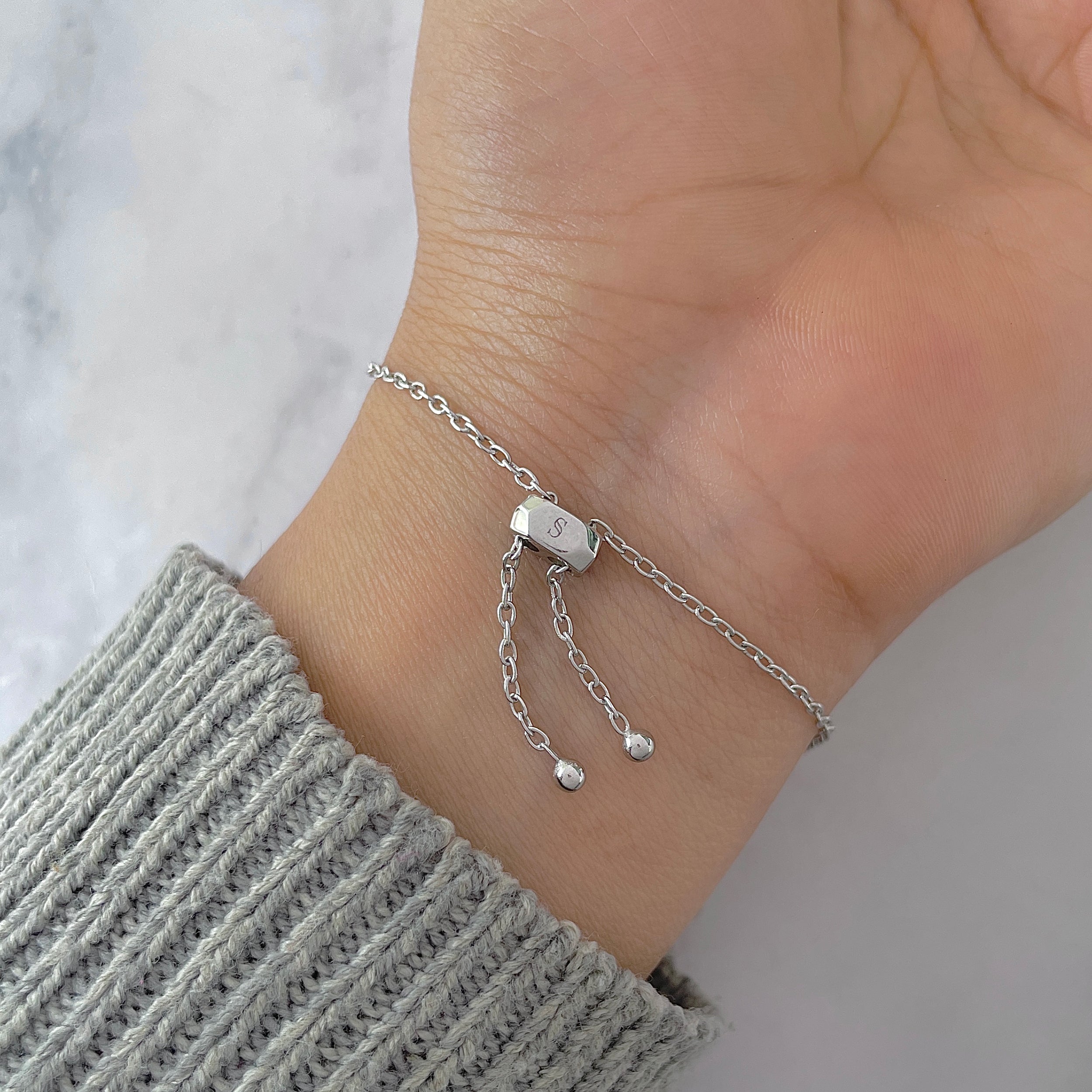 Tanzanite & White Topaz Bracelet-(TZN-SB-126.)