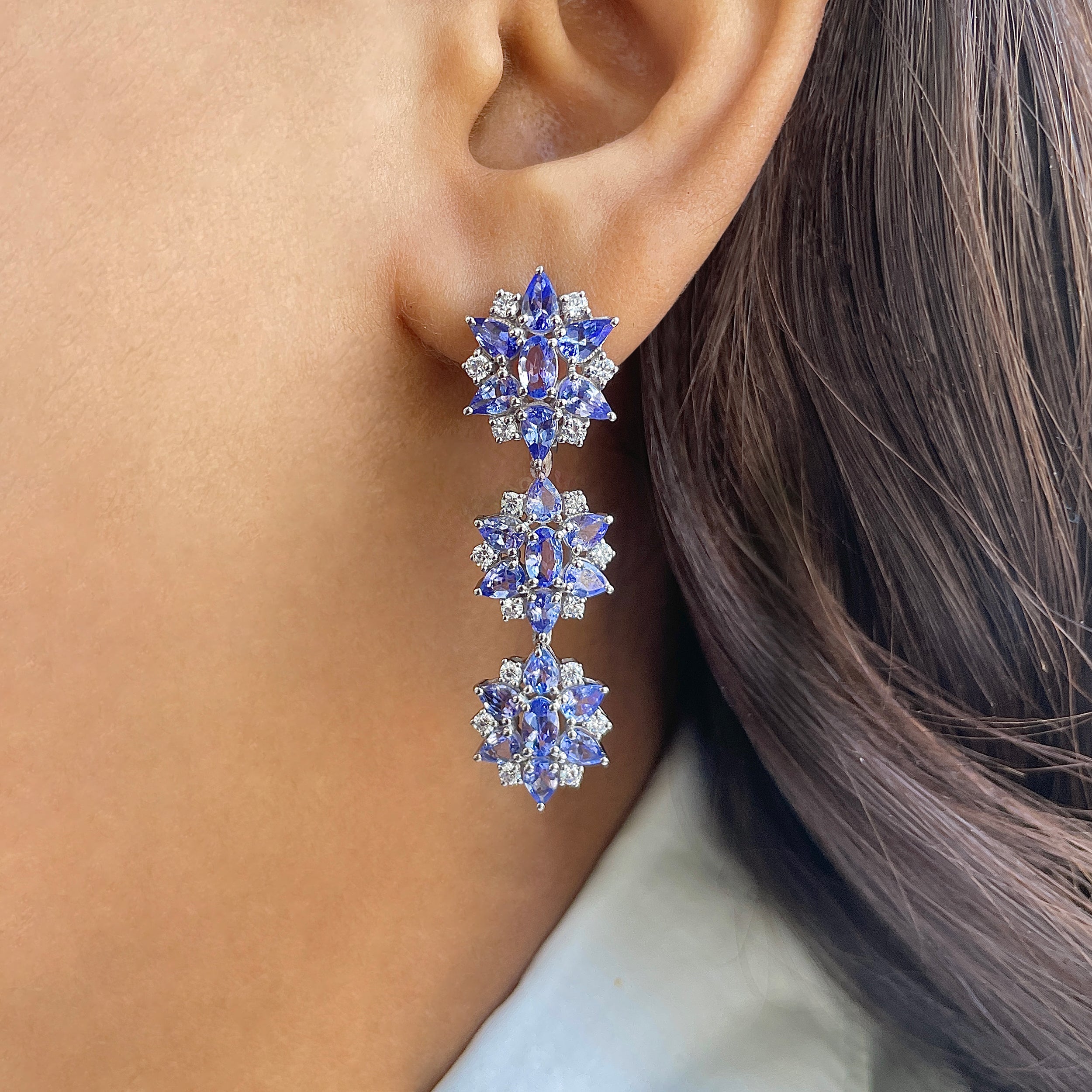 Tanzanite Earring-(TZN-RDE-922.)