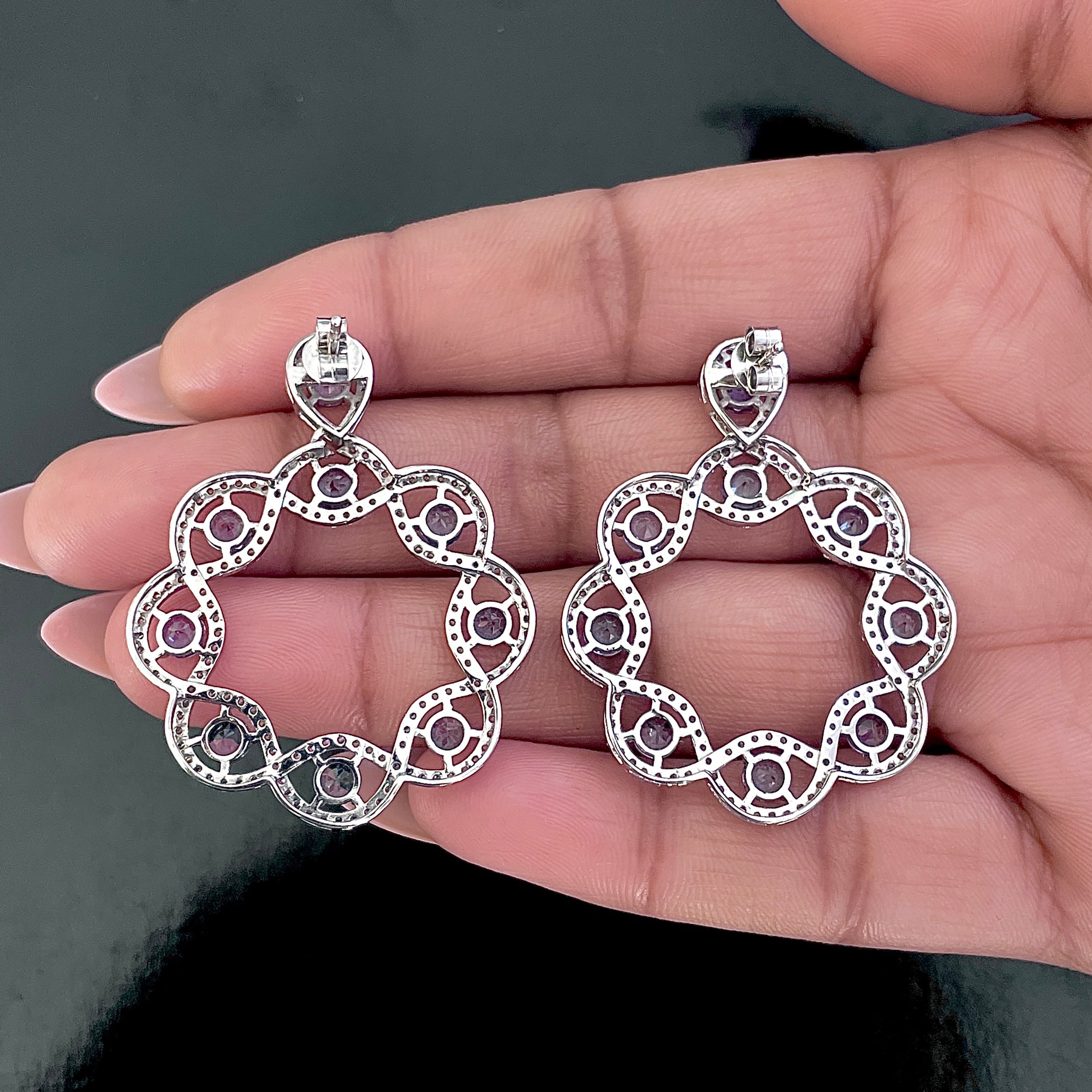 Tanzanite Earring-(TZN-RDE-927.)