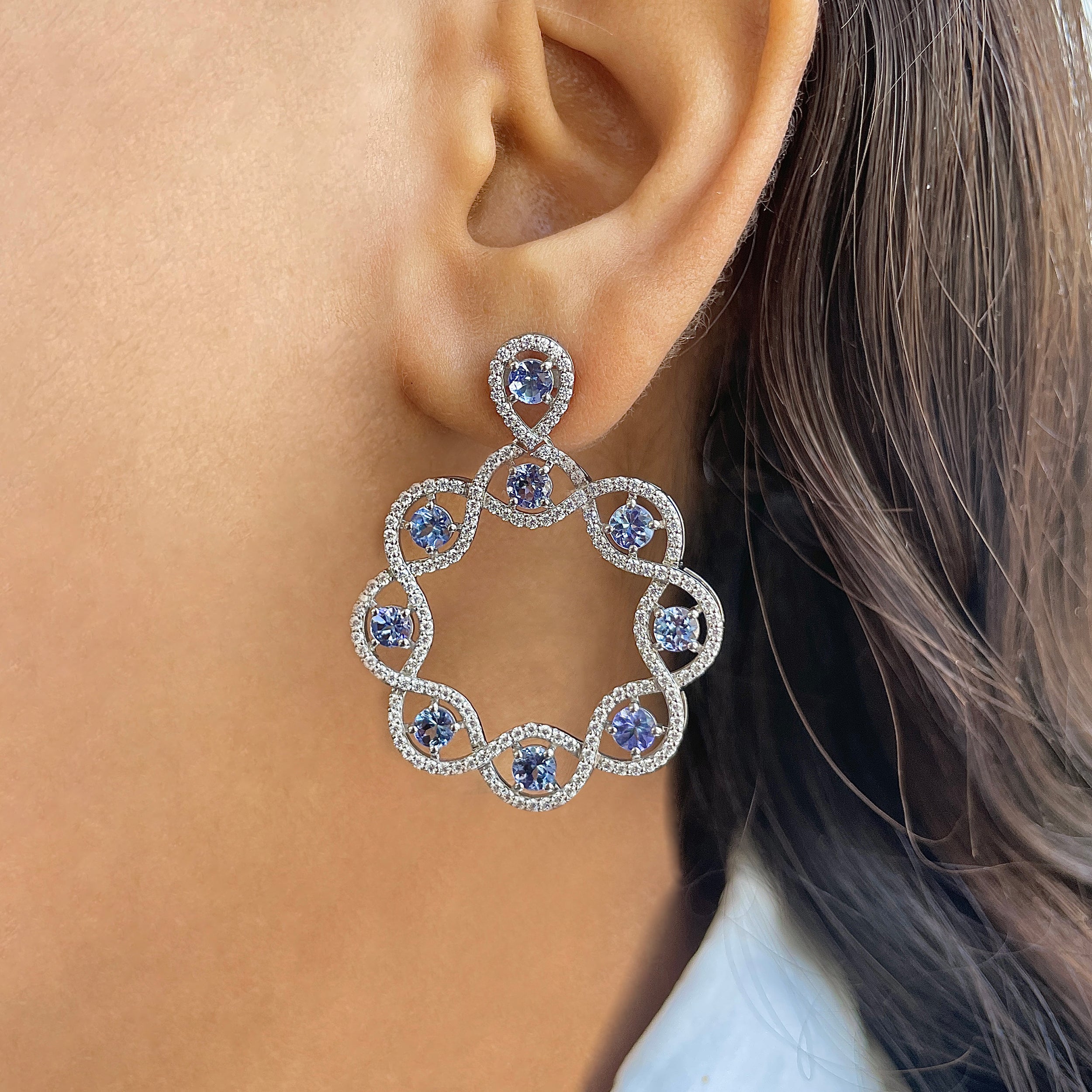 Tanzanite Earring-(TZN-RDE-927.)