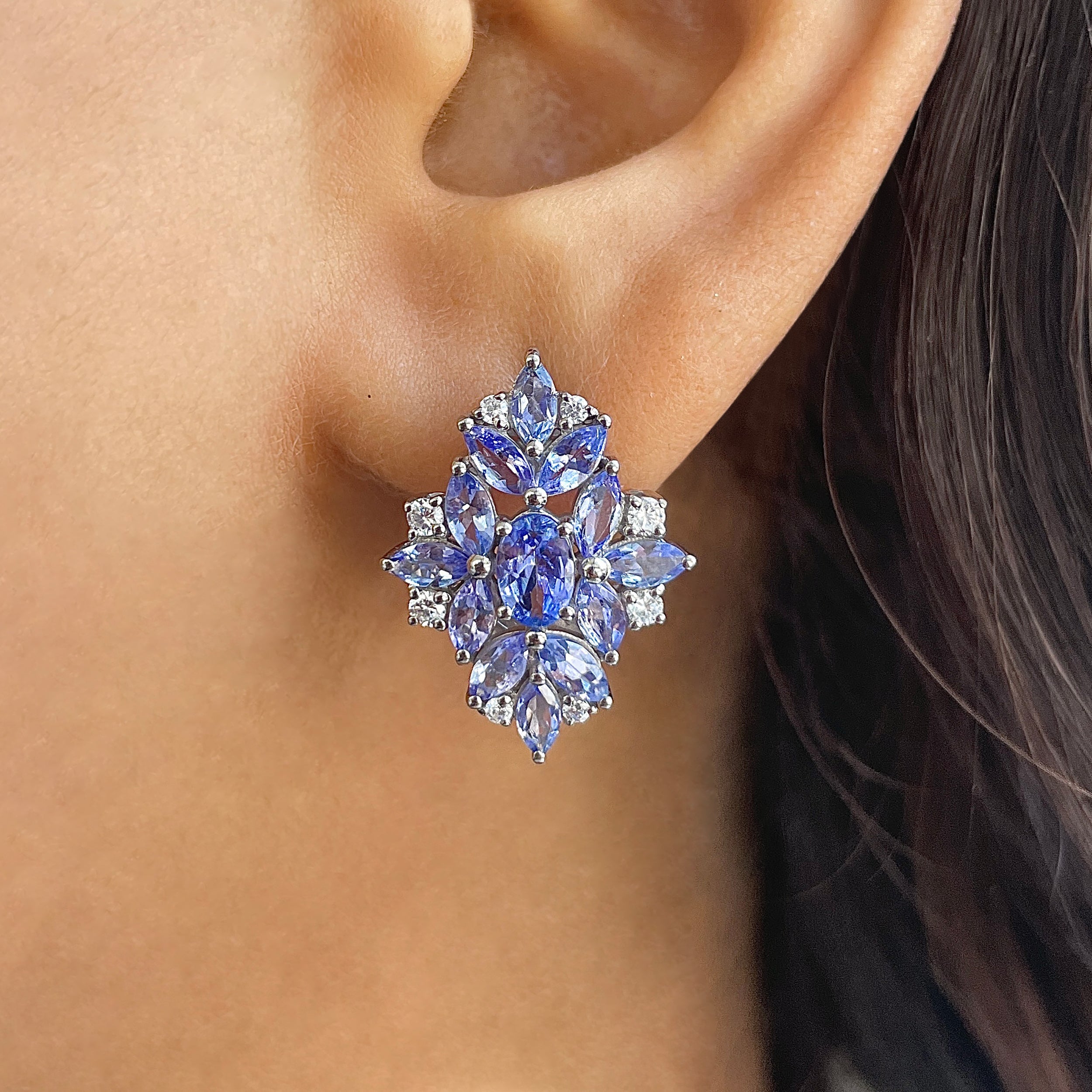 Tanzanite Earring-(TZN-RDE-930.)