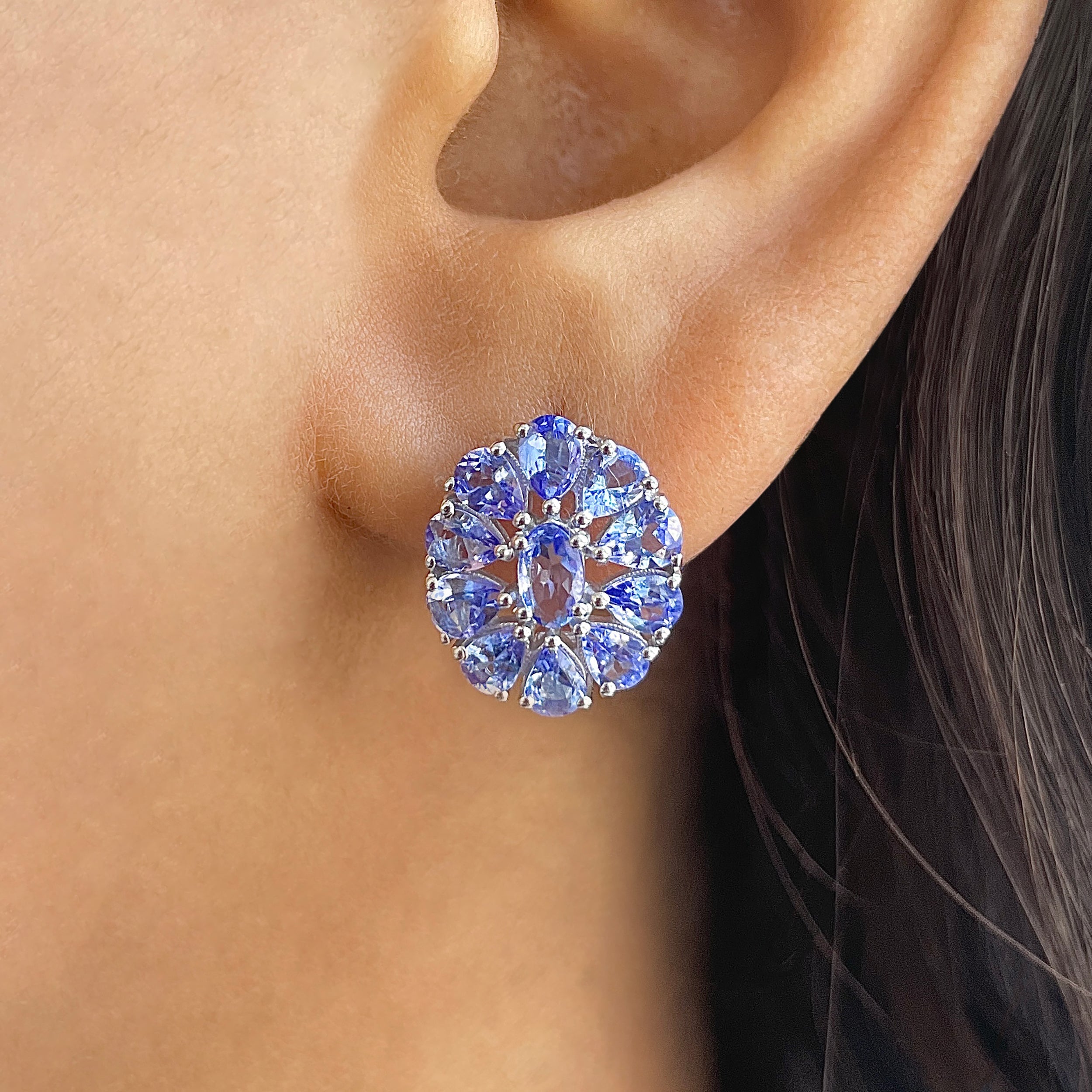 Tanzanite Earring-(TZN-RDE-932.)
