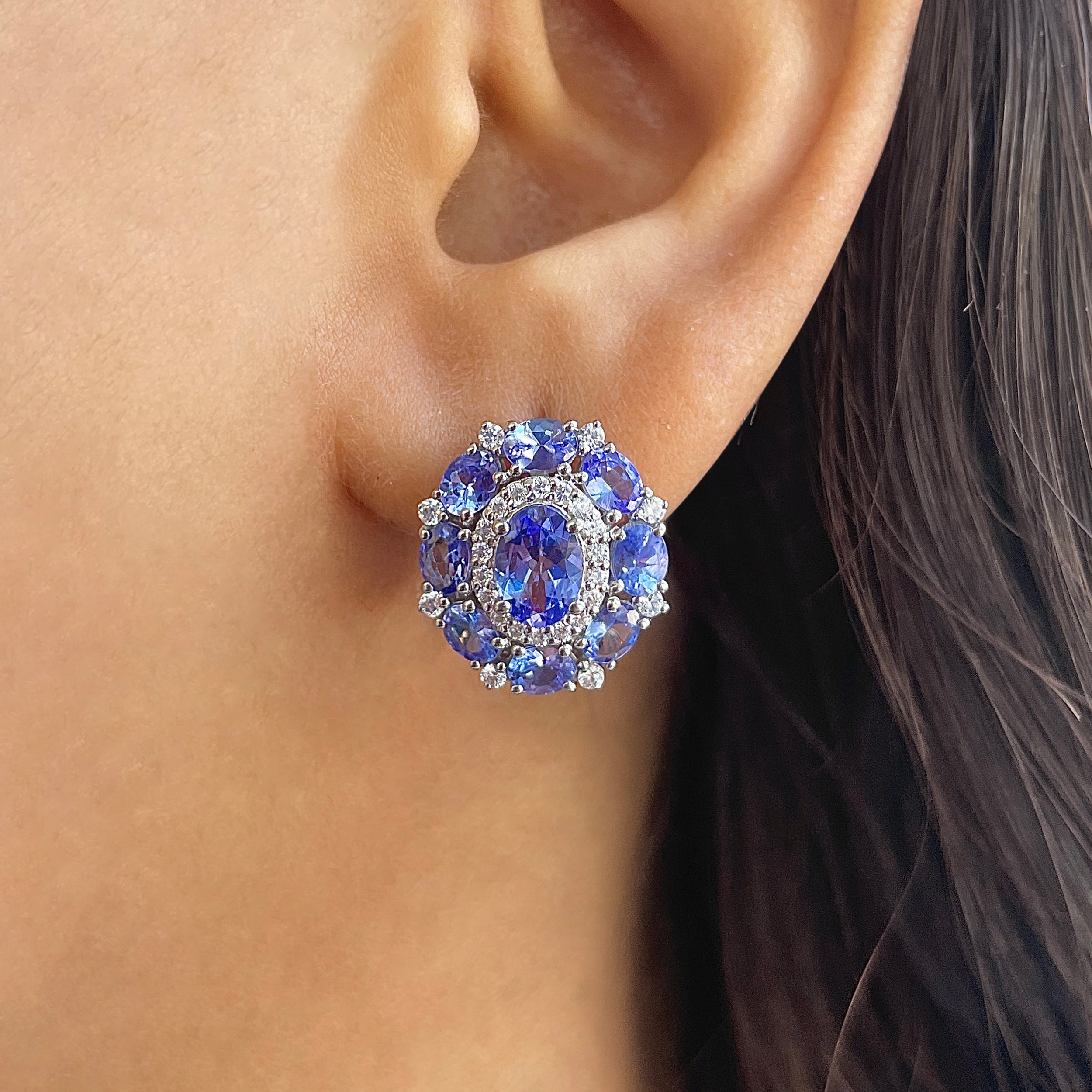 Tanzanite Earring-(TZN-RDE-935.)