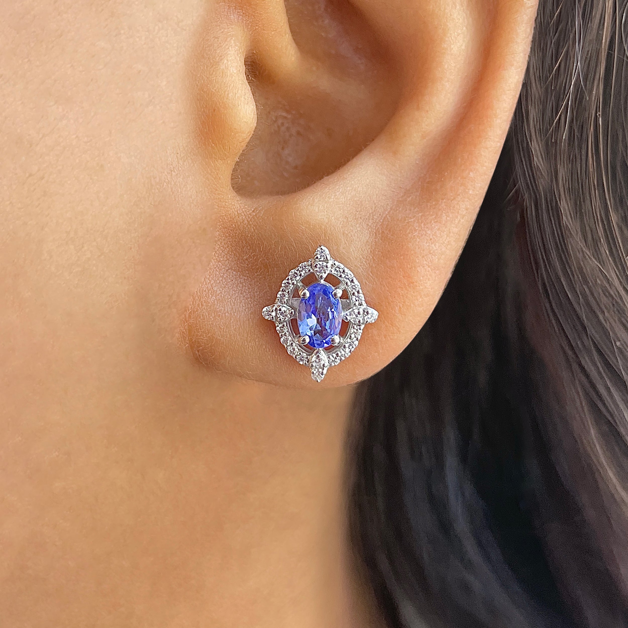 Tanzanite Earring-(TZN-RDE-947.)