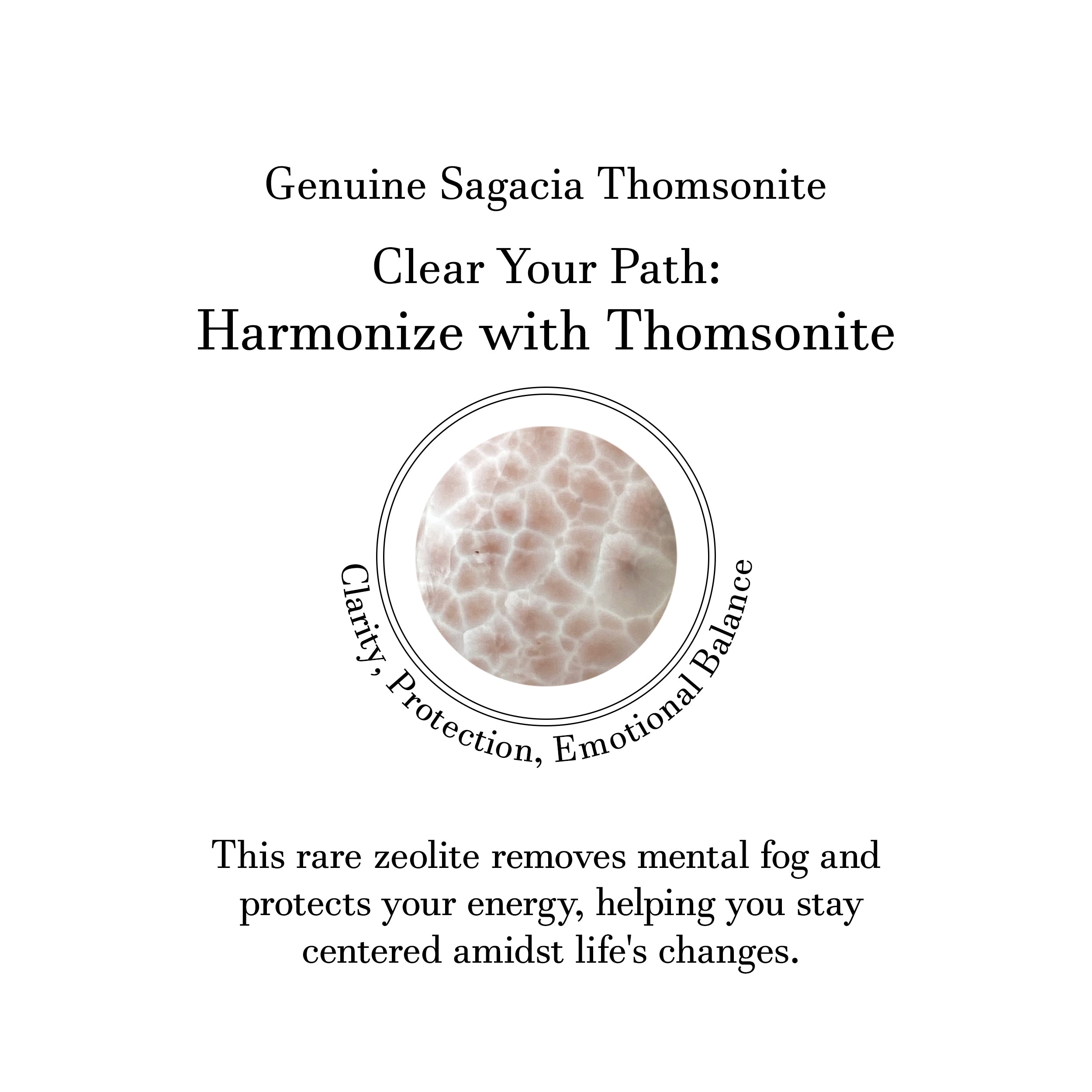 Natural Pink Natrolite / Thomsonite  Adjustable Ring-(THS-R-20.)