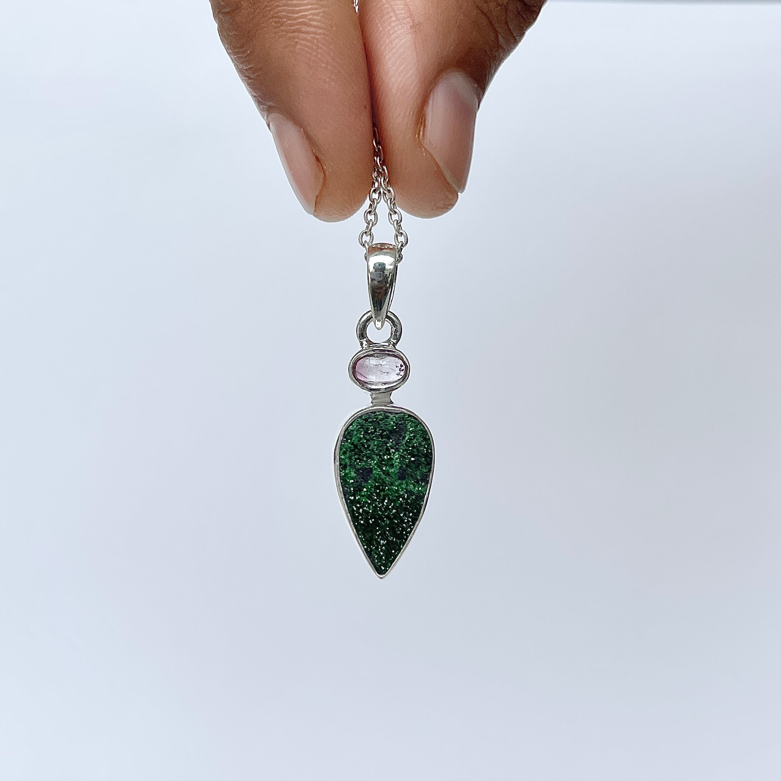 Uvarovite Pendant-(UVR-P-102.)