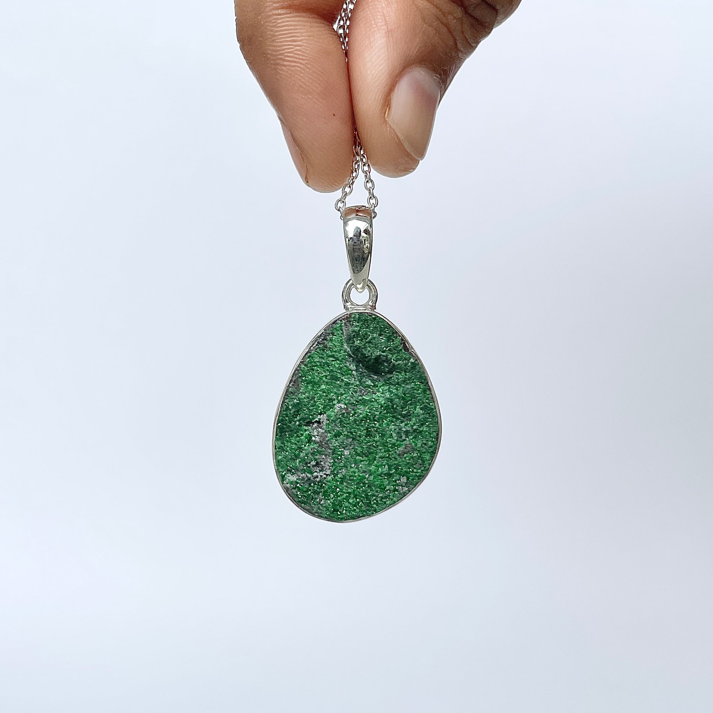 Uvarovite Pendant-(UVR-P-105.)