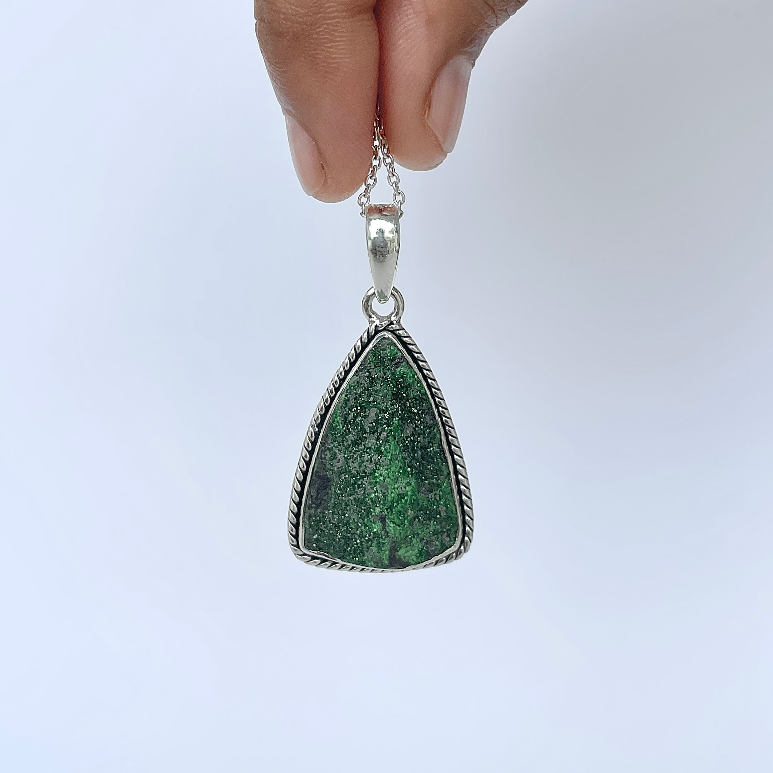 Uvarovite Pendant-(UVR-P-107.)