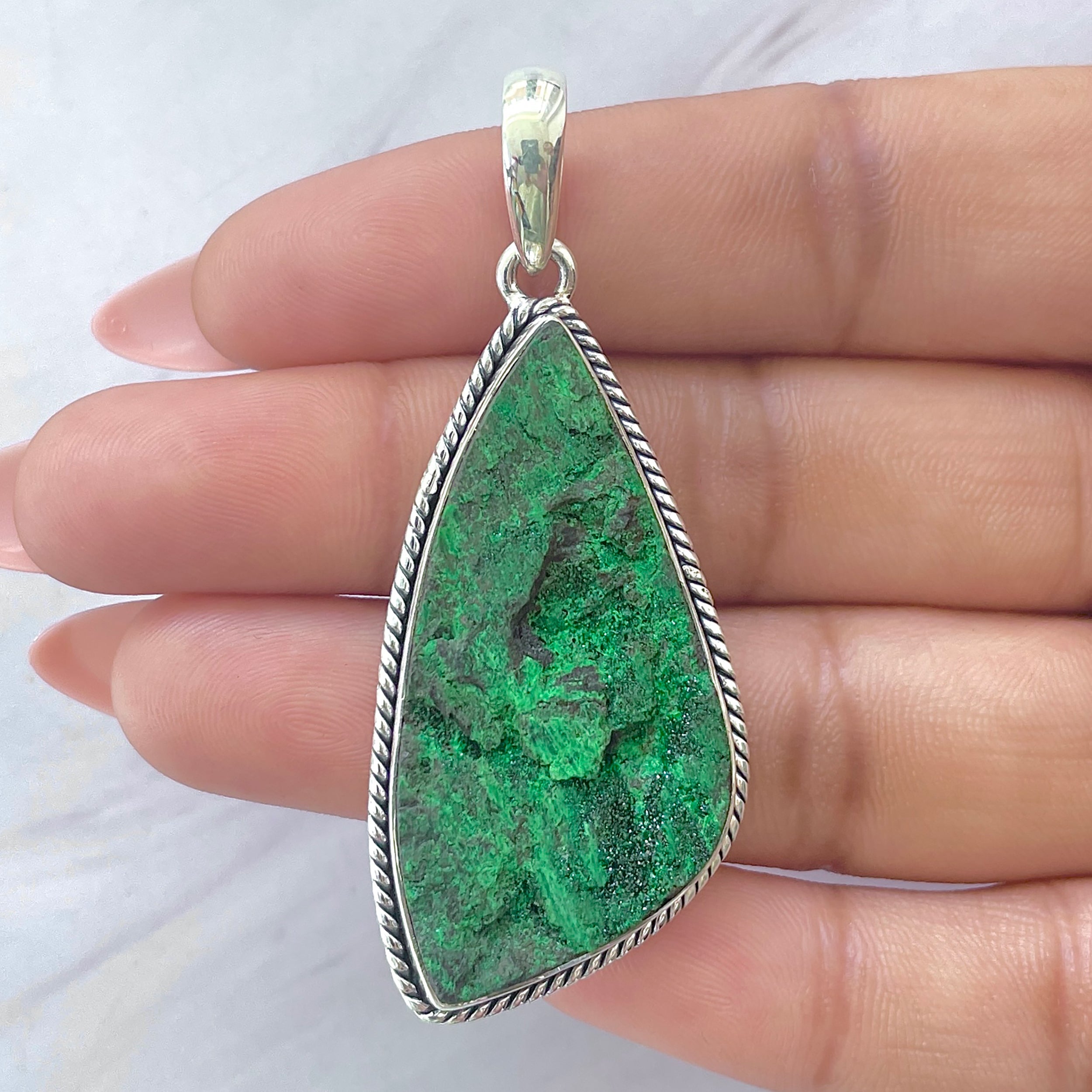 Uvarovite Pendant-(UVR-P-109.)
