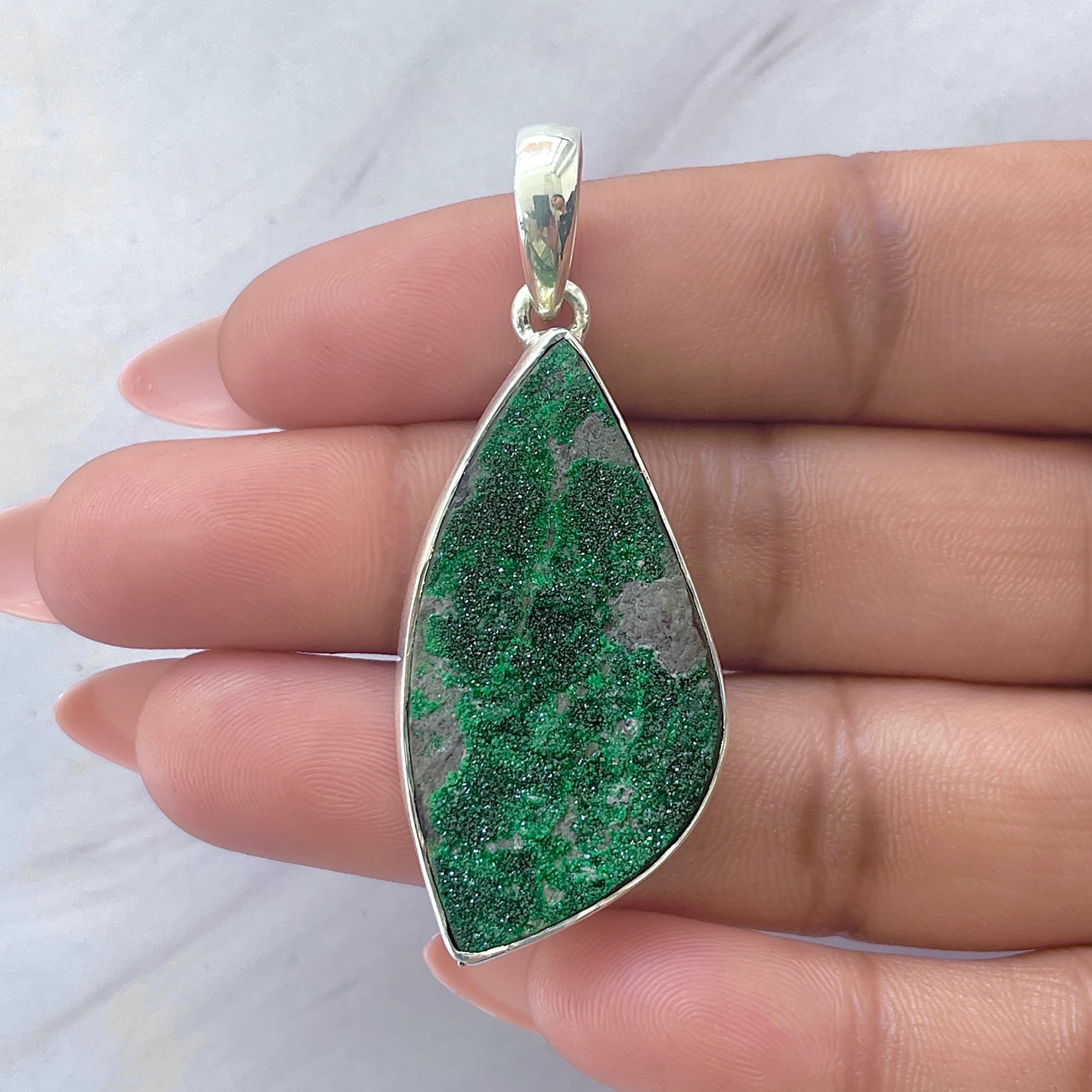 Uvarovite Pendant-(UVR-P-110.)