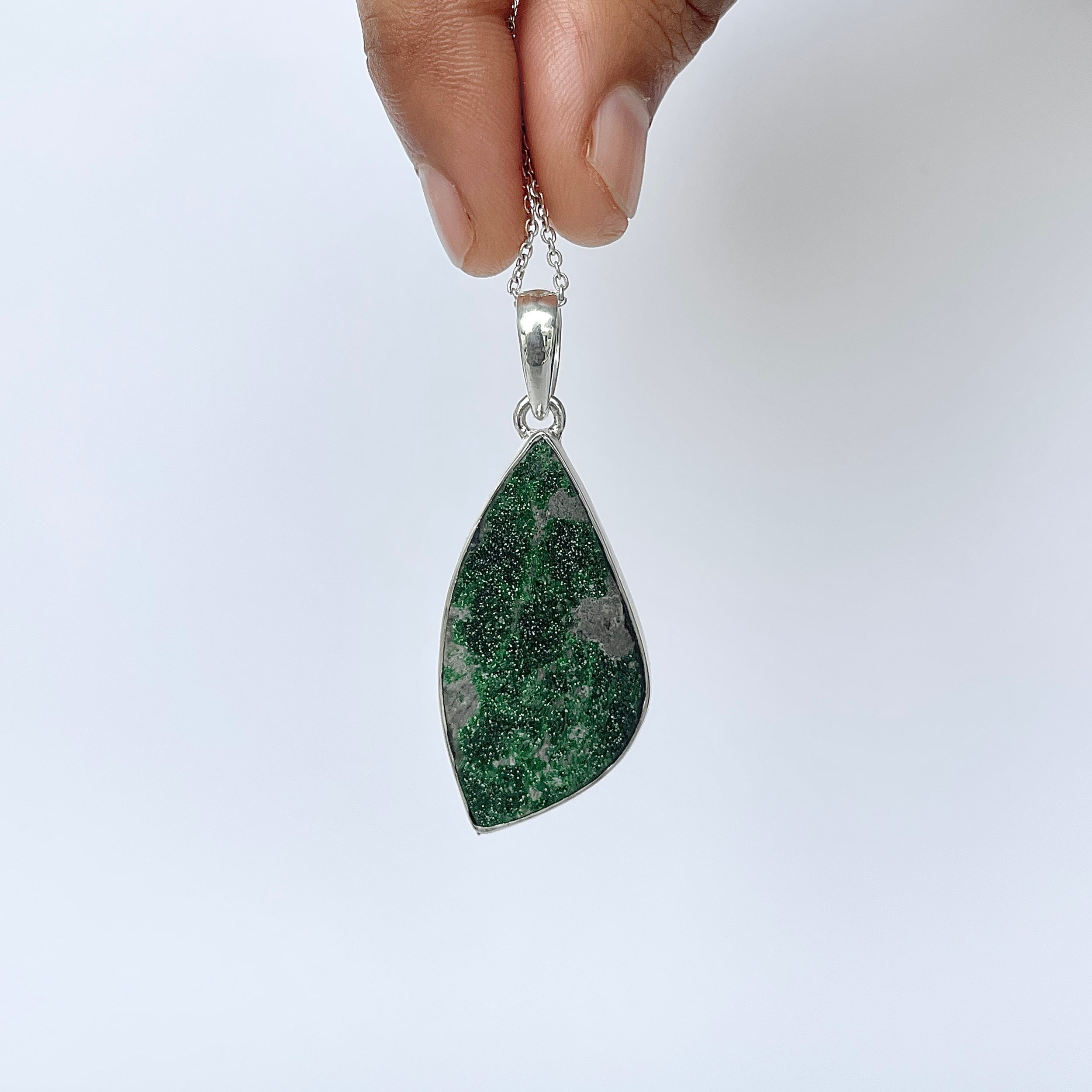 Uvarovite Pendant-(UVR-P-110.)