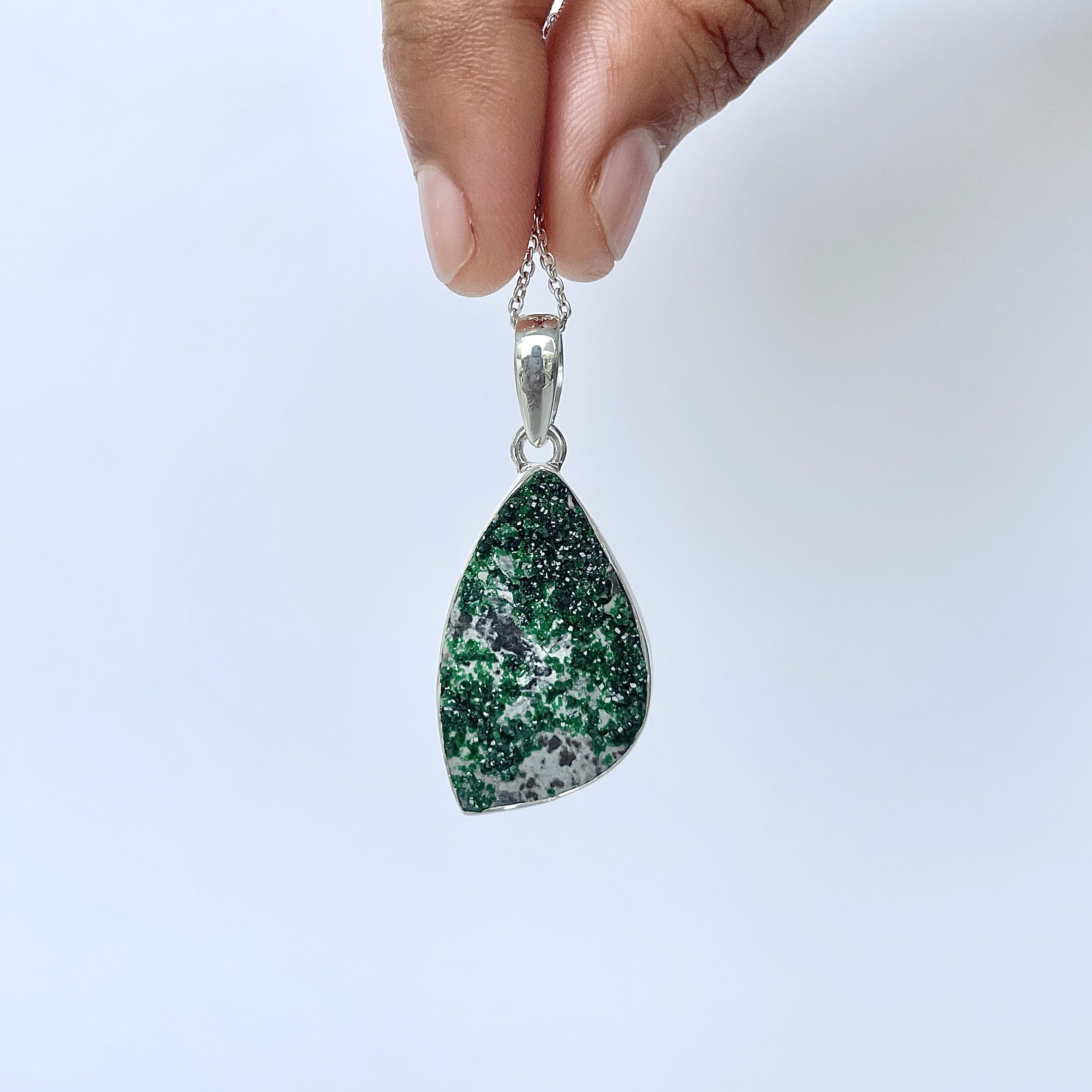 Uvarovite Pendant-(UVR-P-111.)