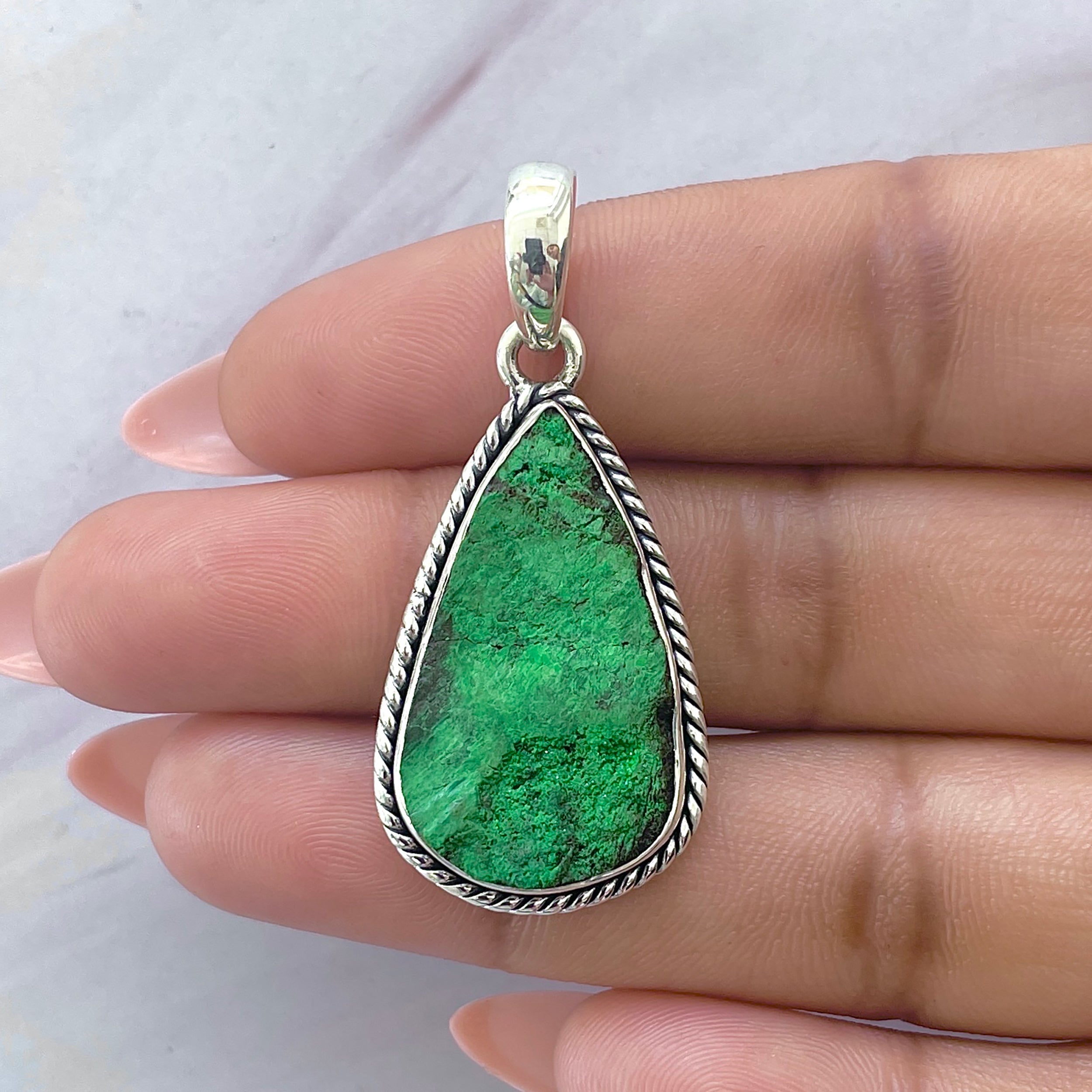 Uvarovite Pendant-(UVR-P-118.)