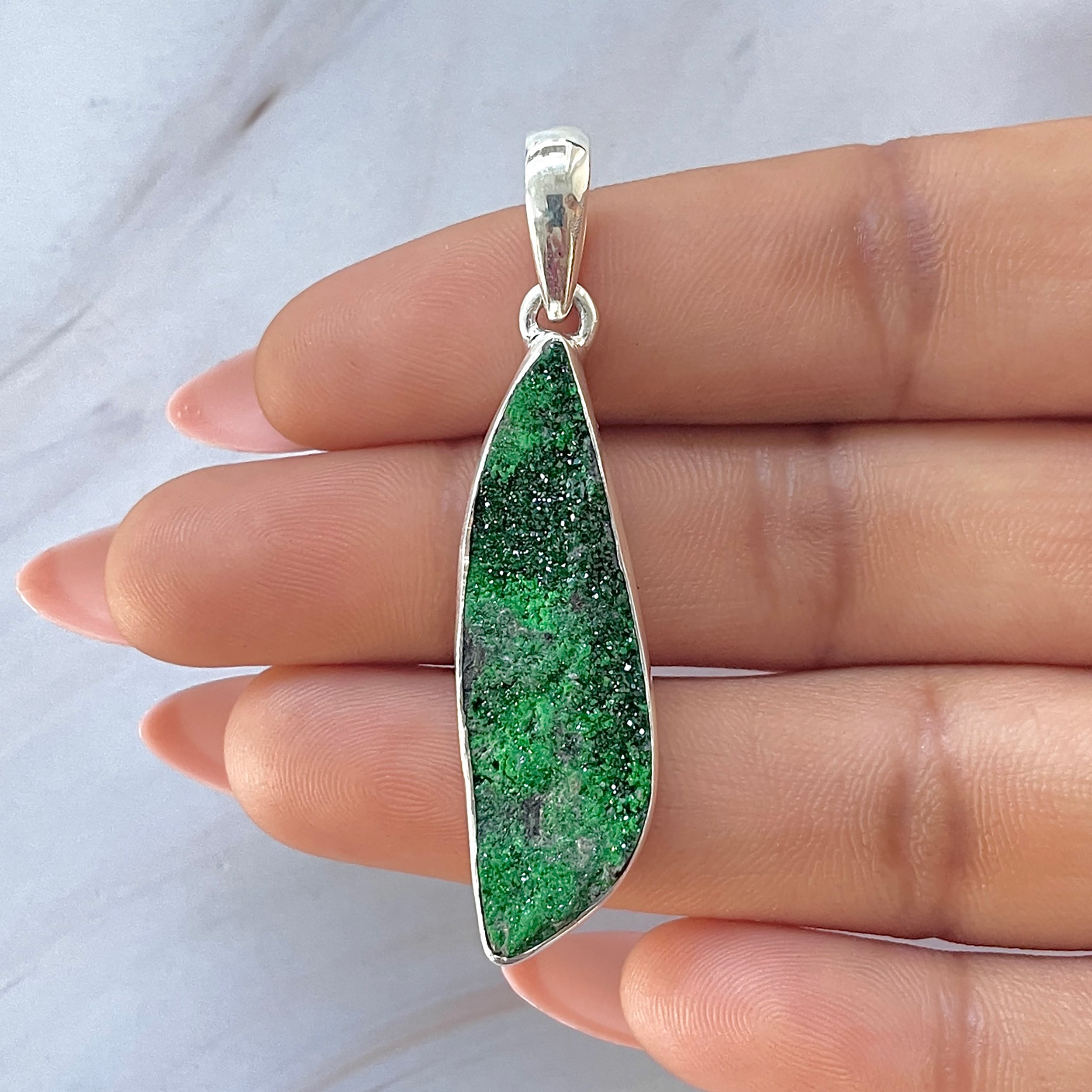 Uvarovite Pendant-(UVR-P-119.)