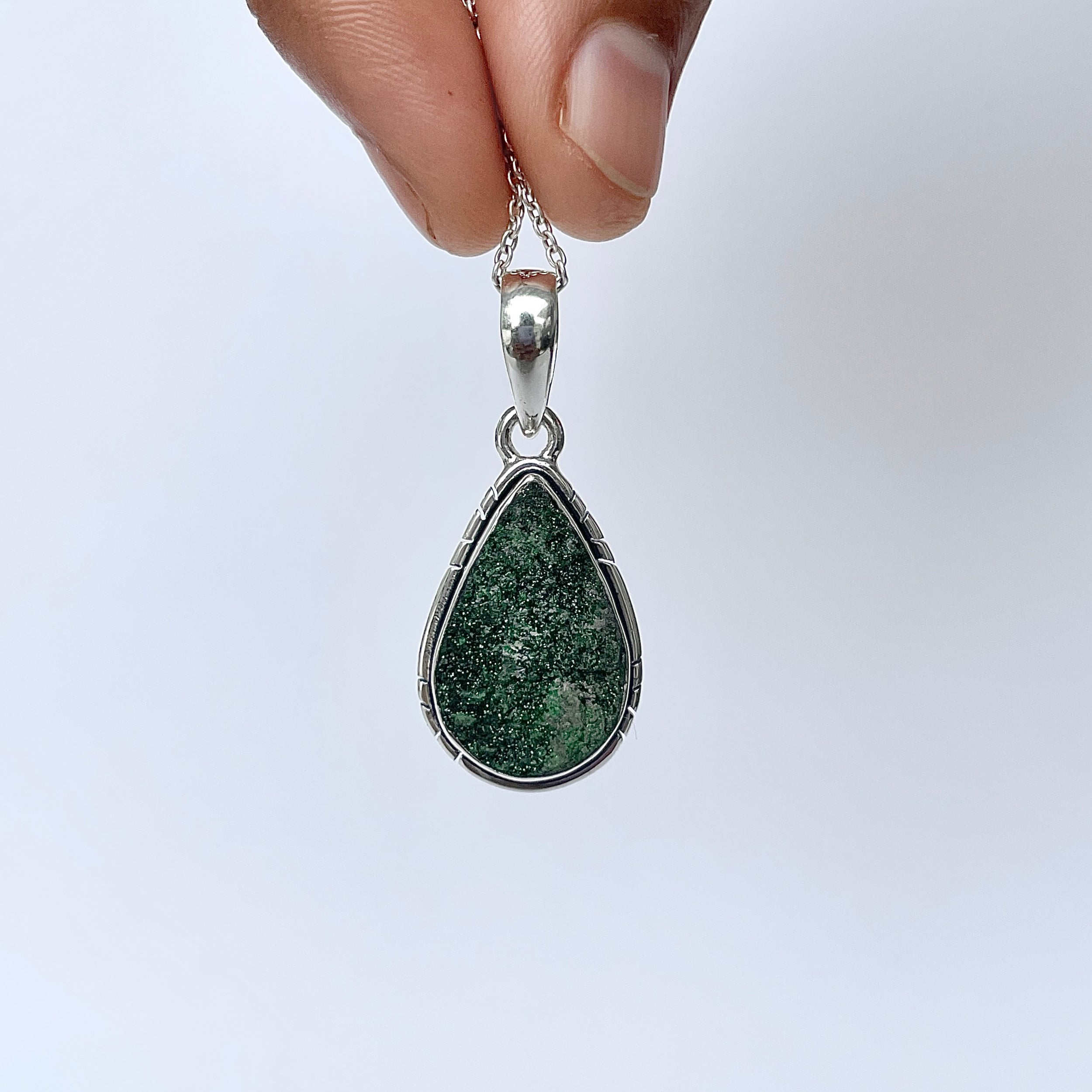 Uvarovite Pendant-(UVR-P-122.)