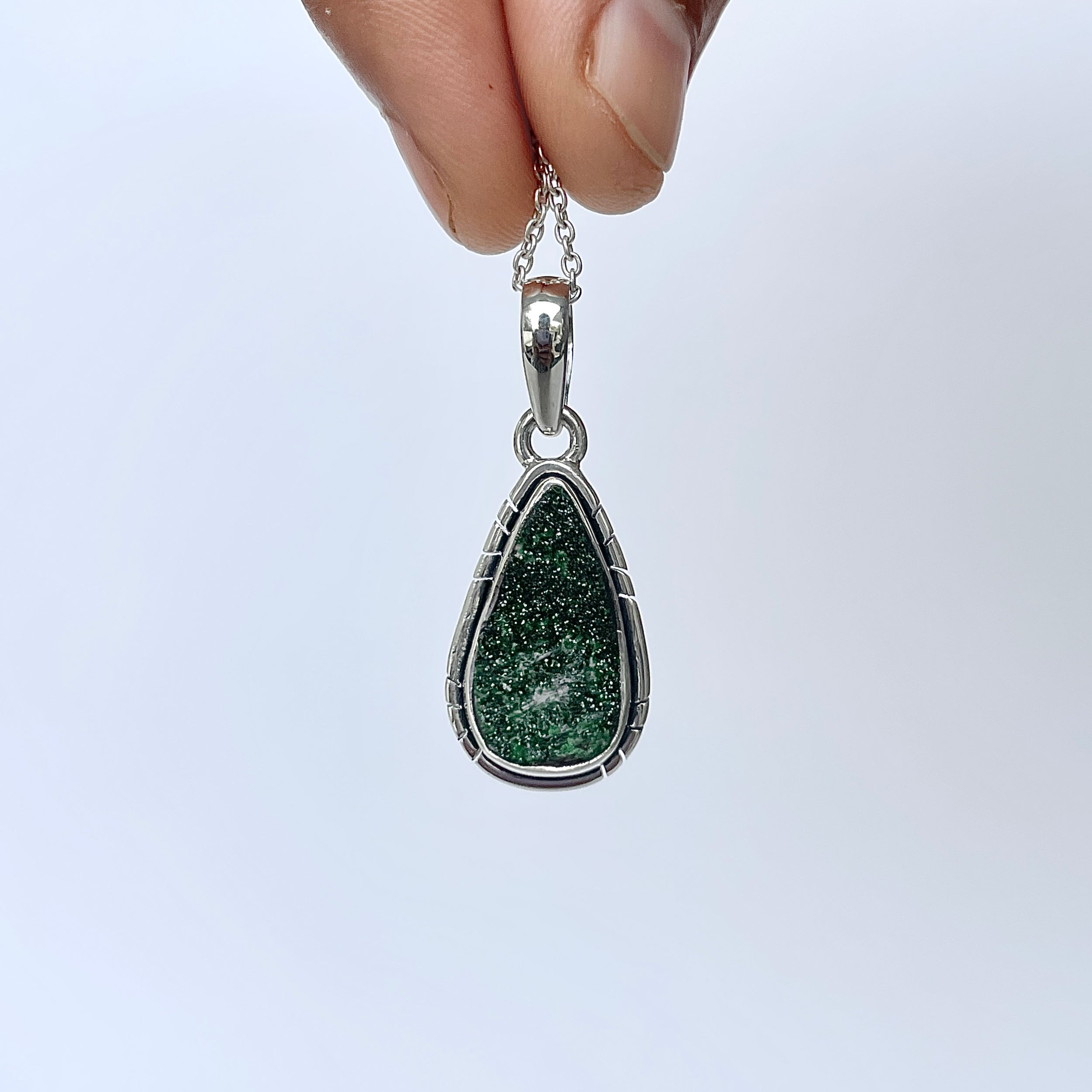 Uvarovite Pendant-(UVR-P-125.)