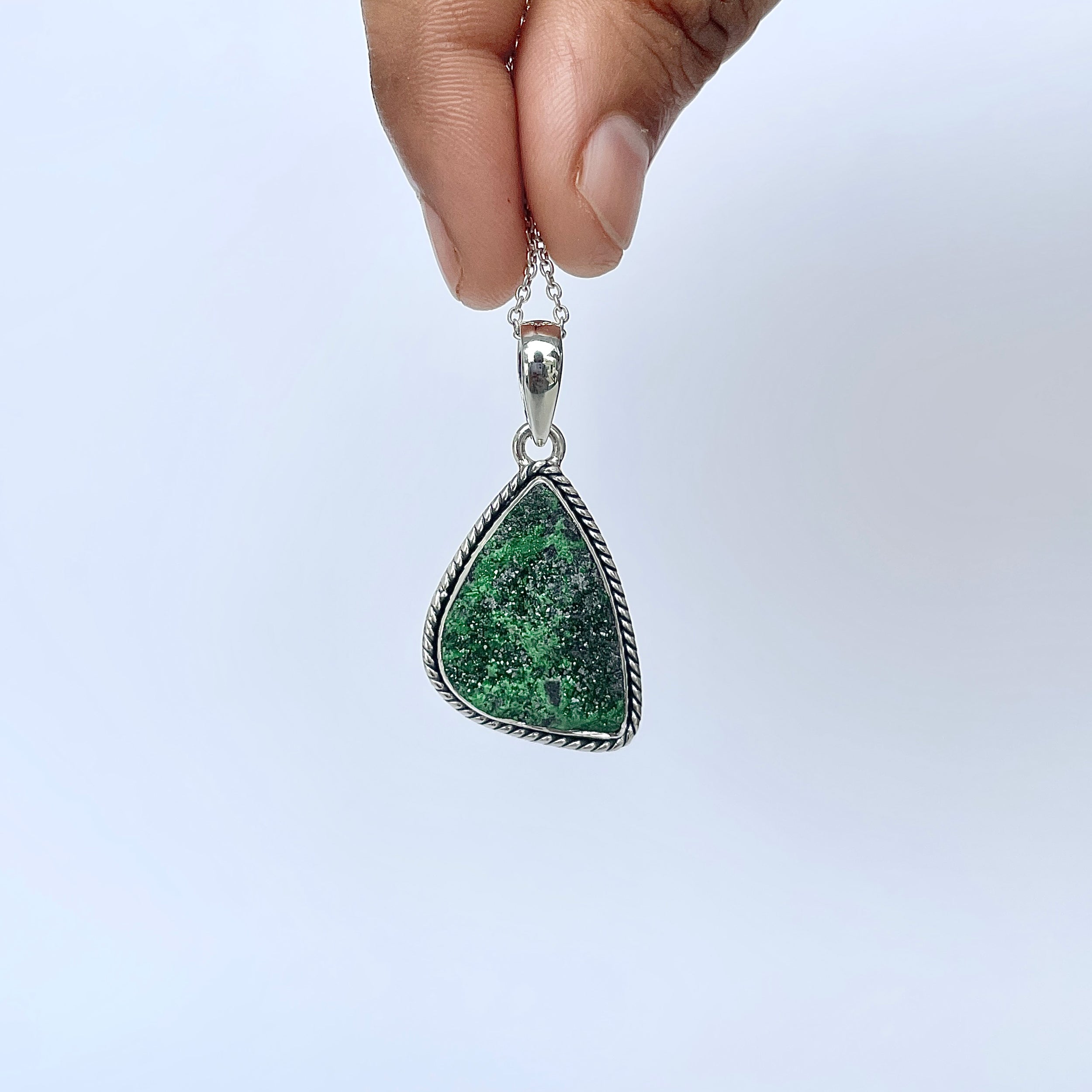 Uvarovite Pendant-(UVR-P-128.)