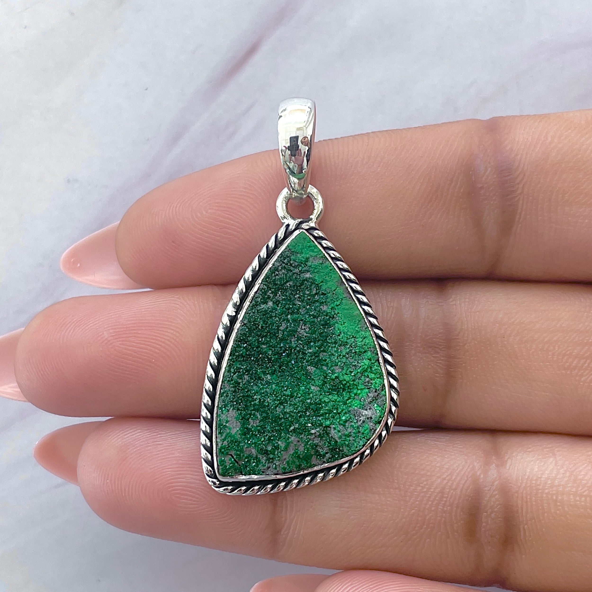 Uvarovite Pendant-(UVR-P-129.)