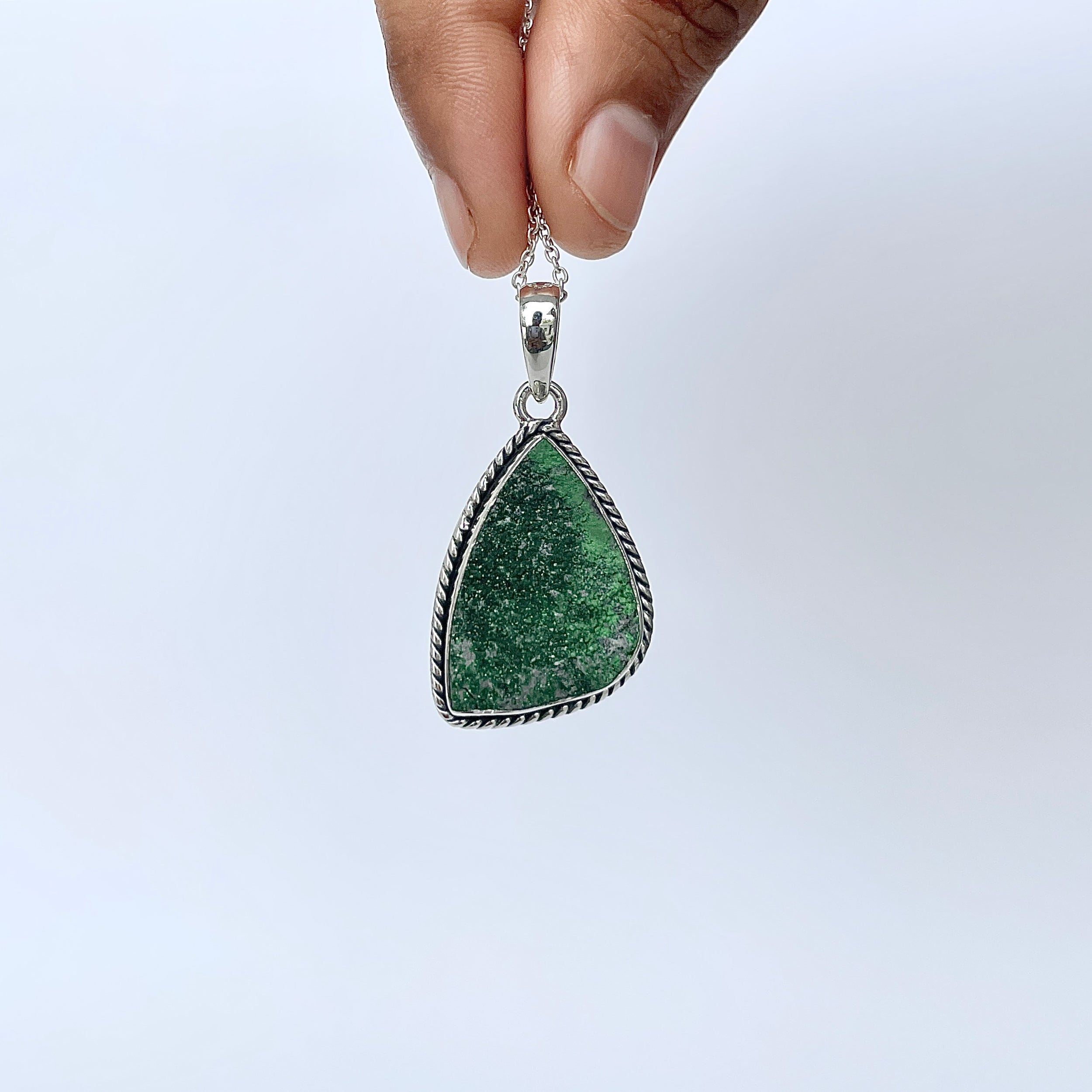 Uvarovite Pendant-(UVR-P-129.)