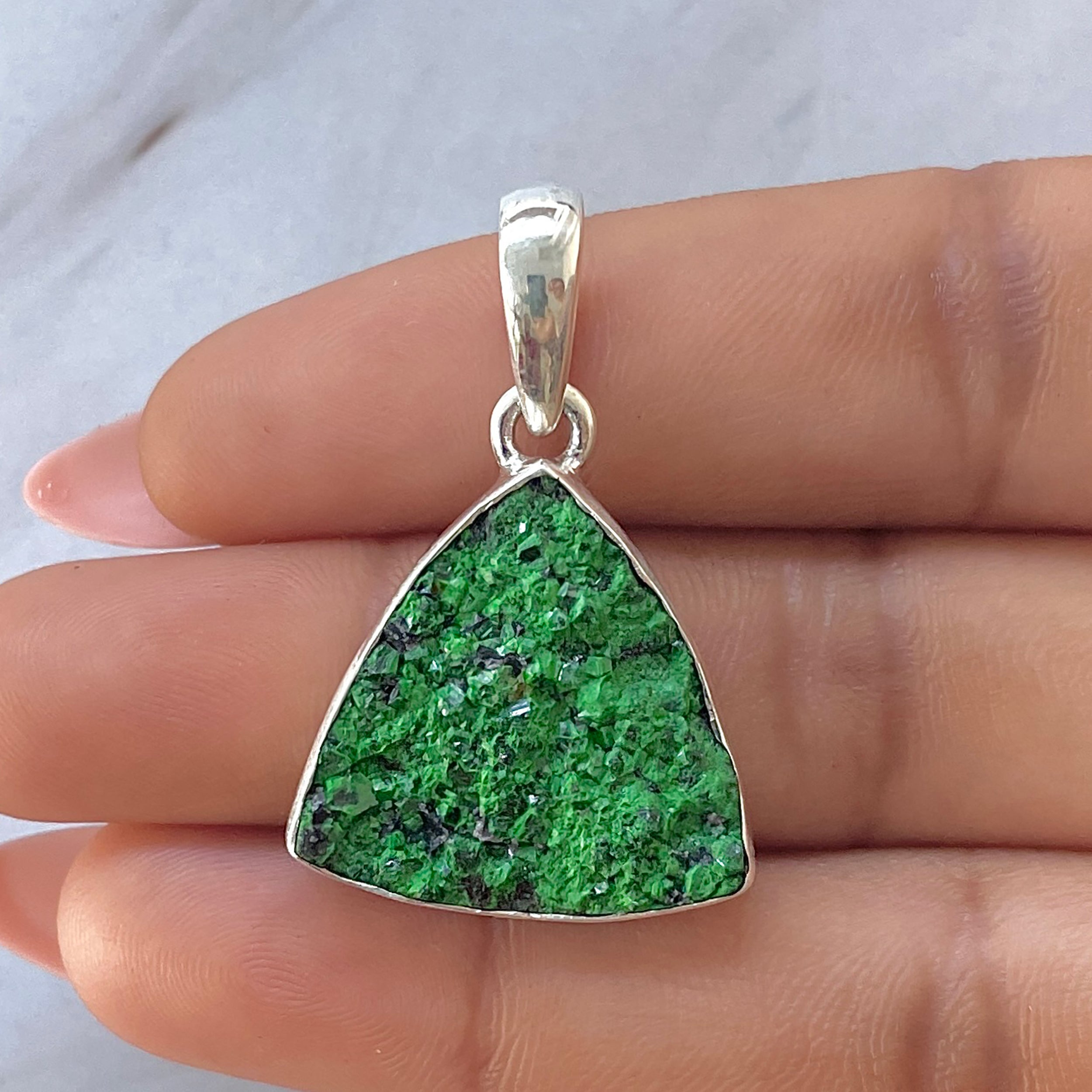Uvarovite Pendant-(UVR-P-130.)