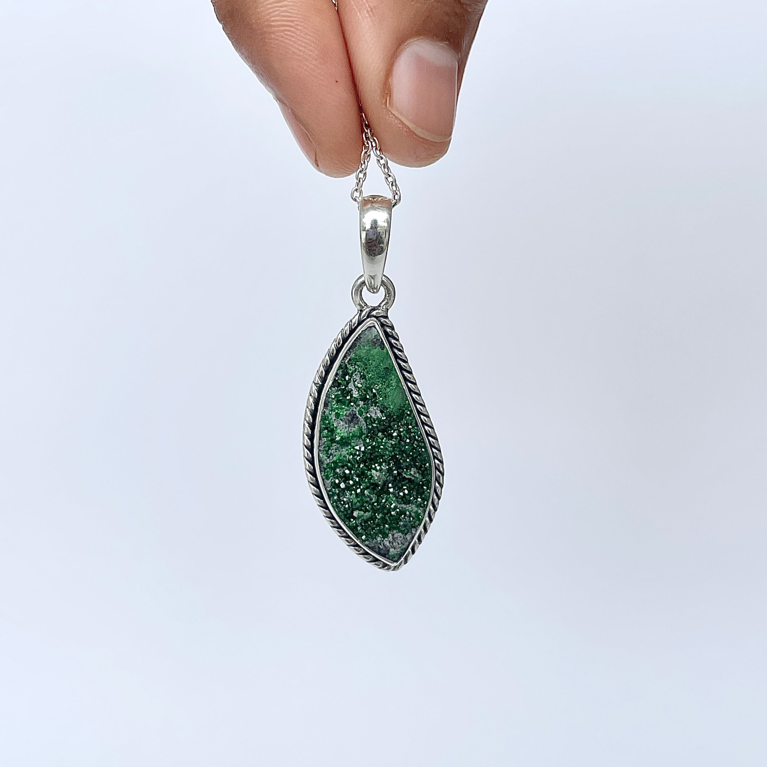 Uvarovite Pendant-(UVR-P-136.)