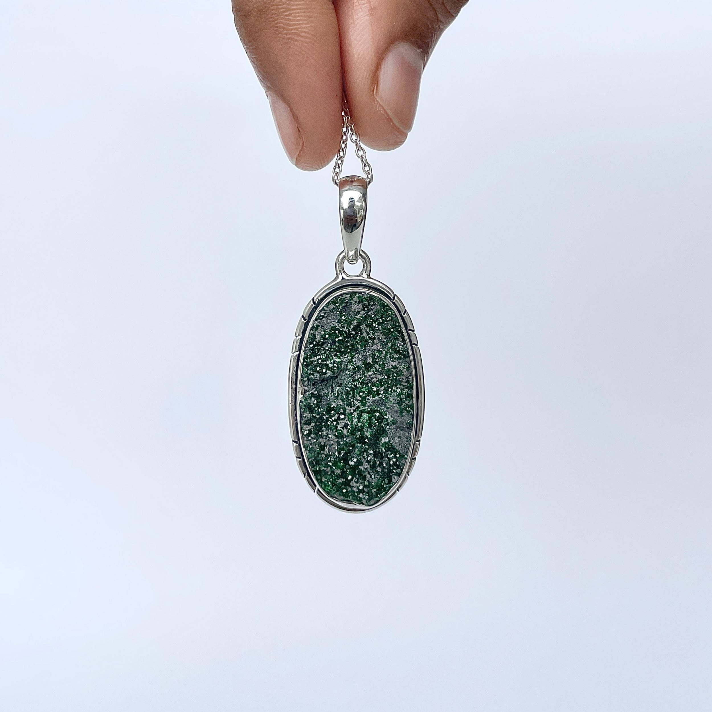 Uvarovite Pendant-(UVR-P-137.)