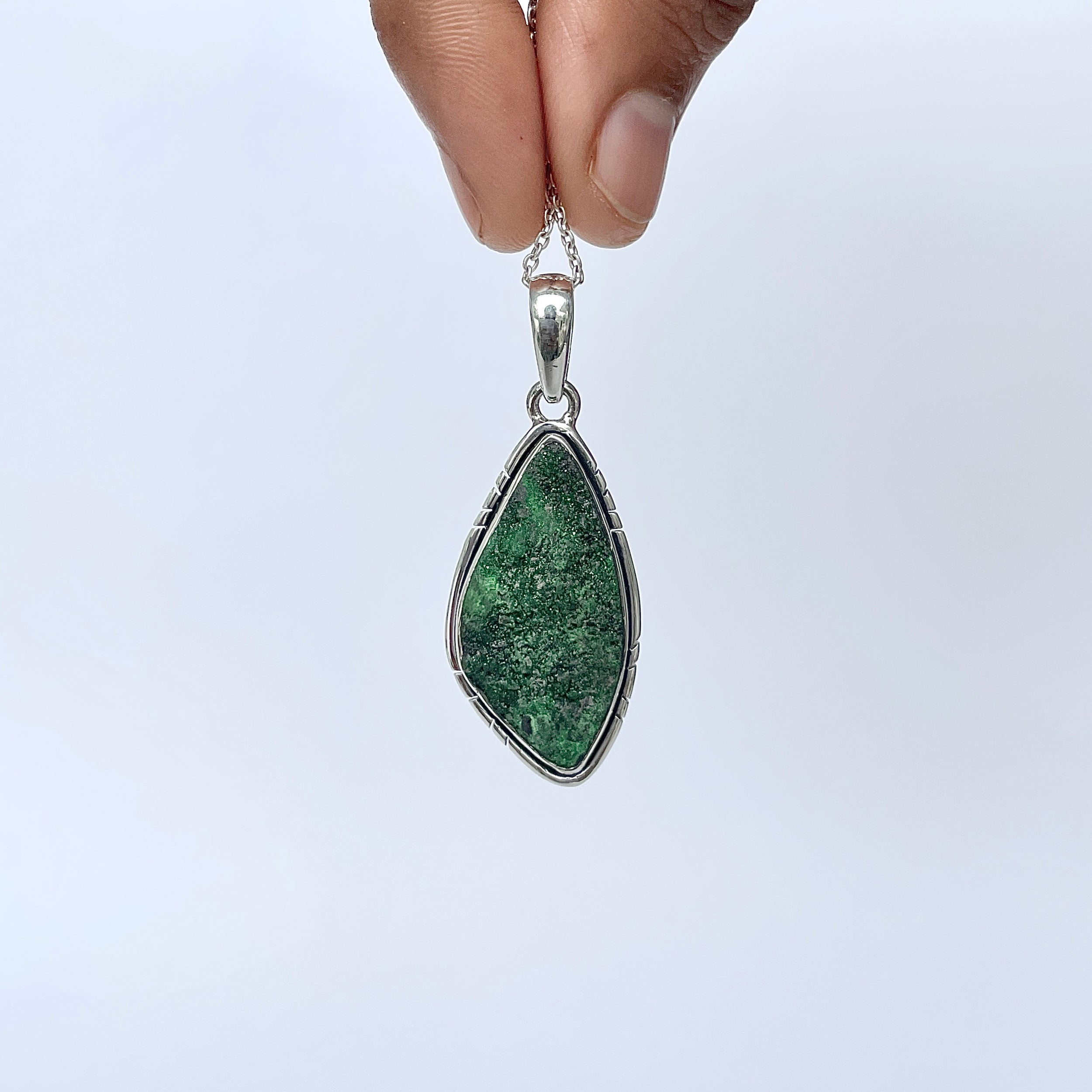 Uvarovite Pendant-(UVR-P-138.)