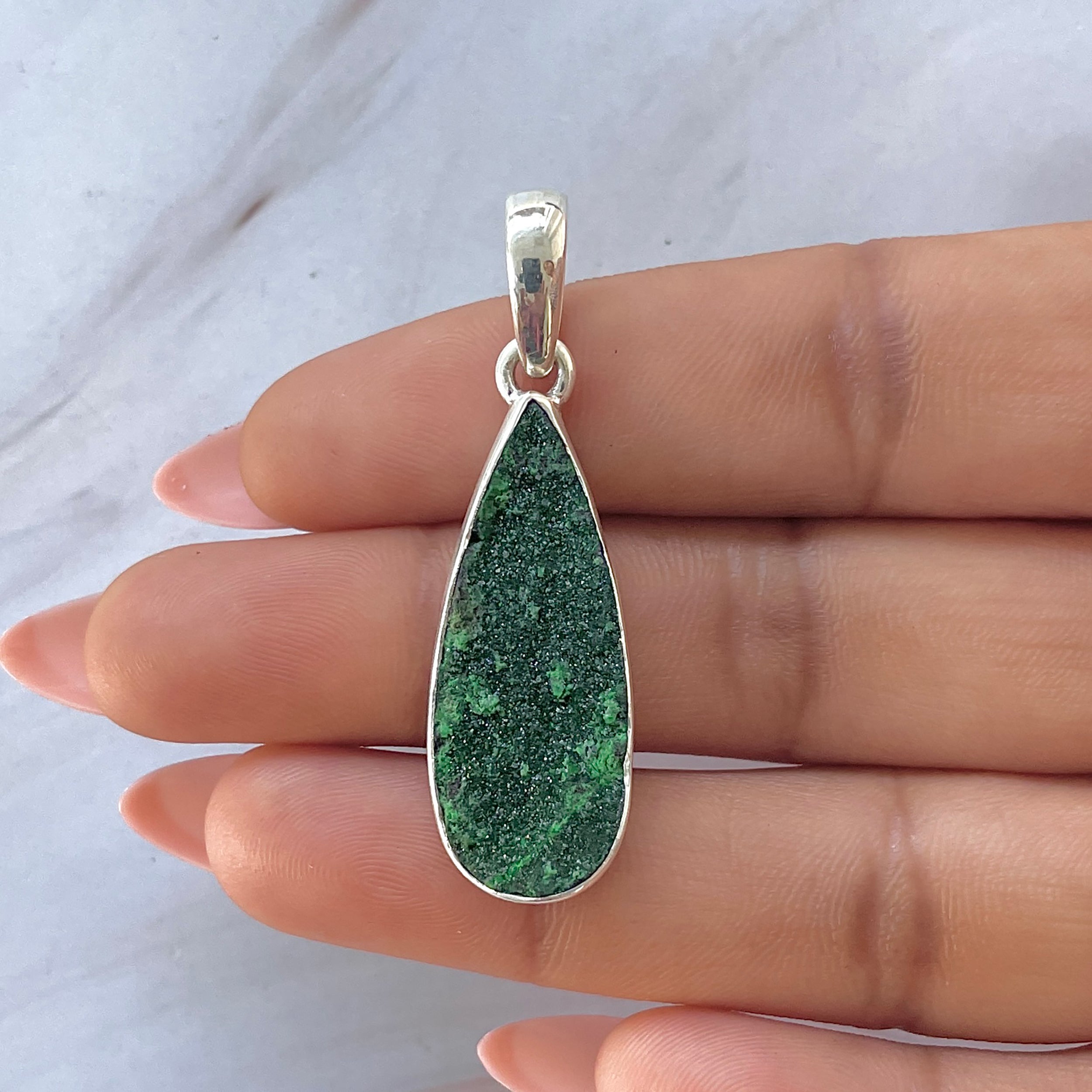 Uvarovite Pendant-(UVR-P-140.)