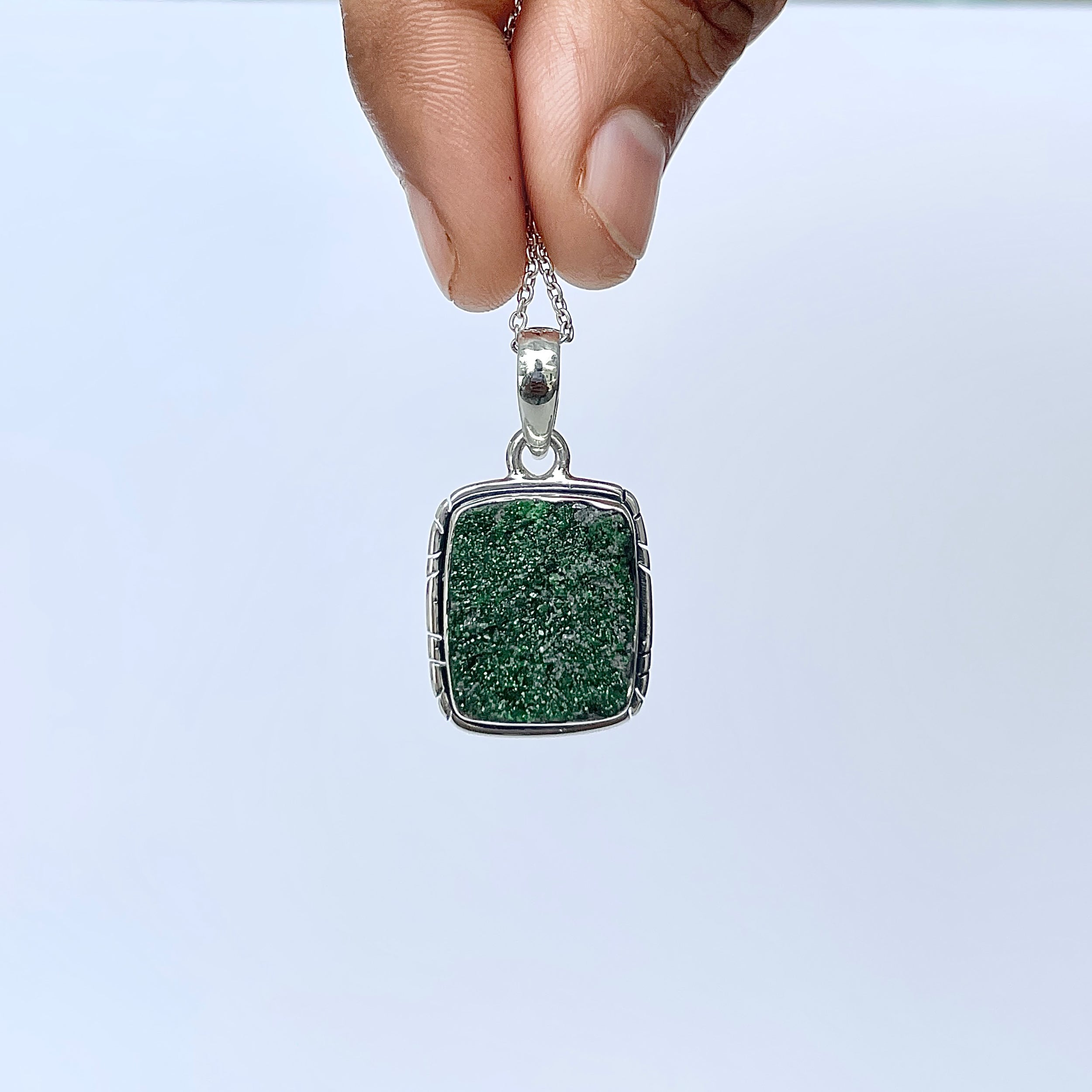 Uvarovite Pendant-(UVR-P-141.)
