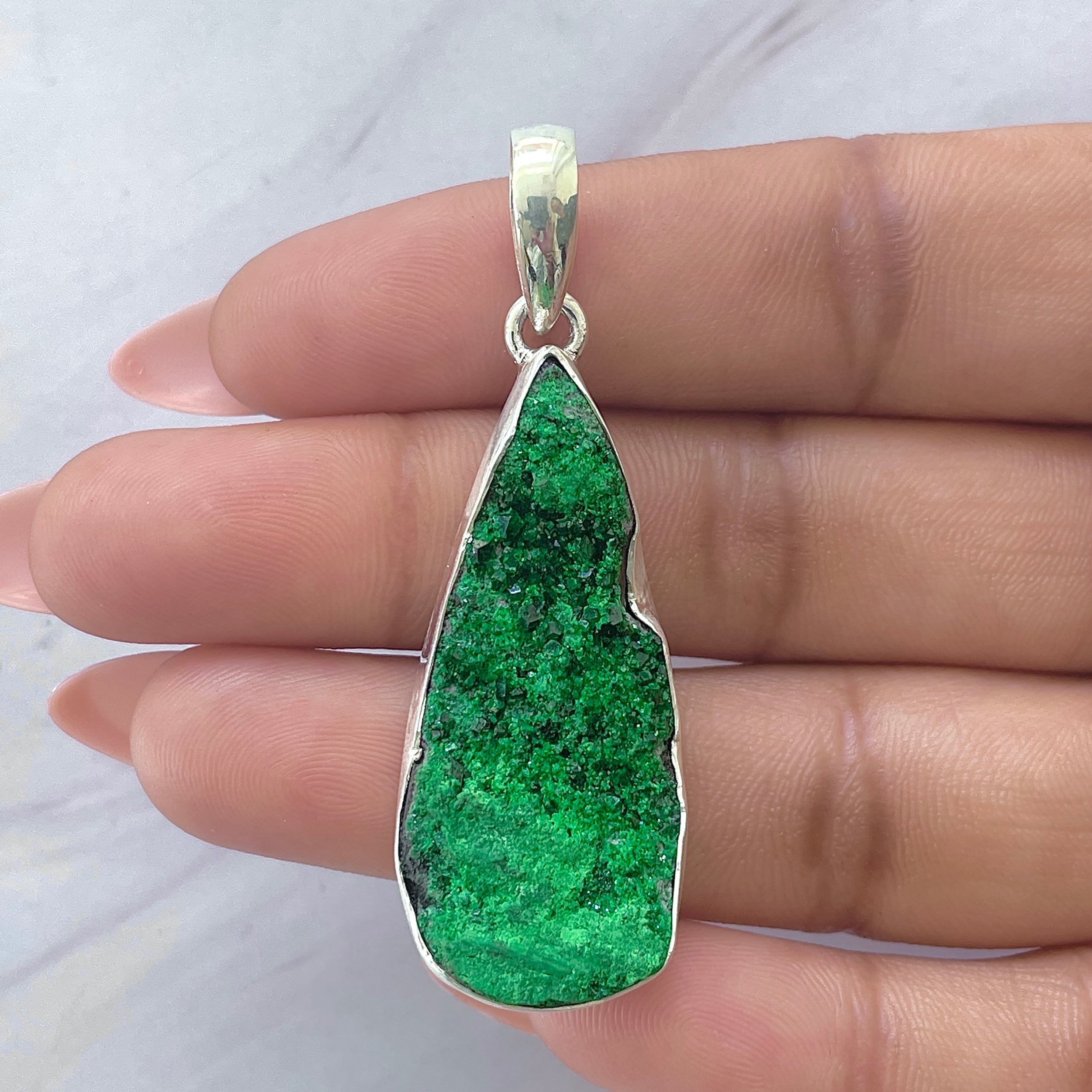 Uvarovite Pendant-(UVR-P-143.)