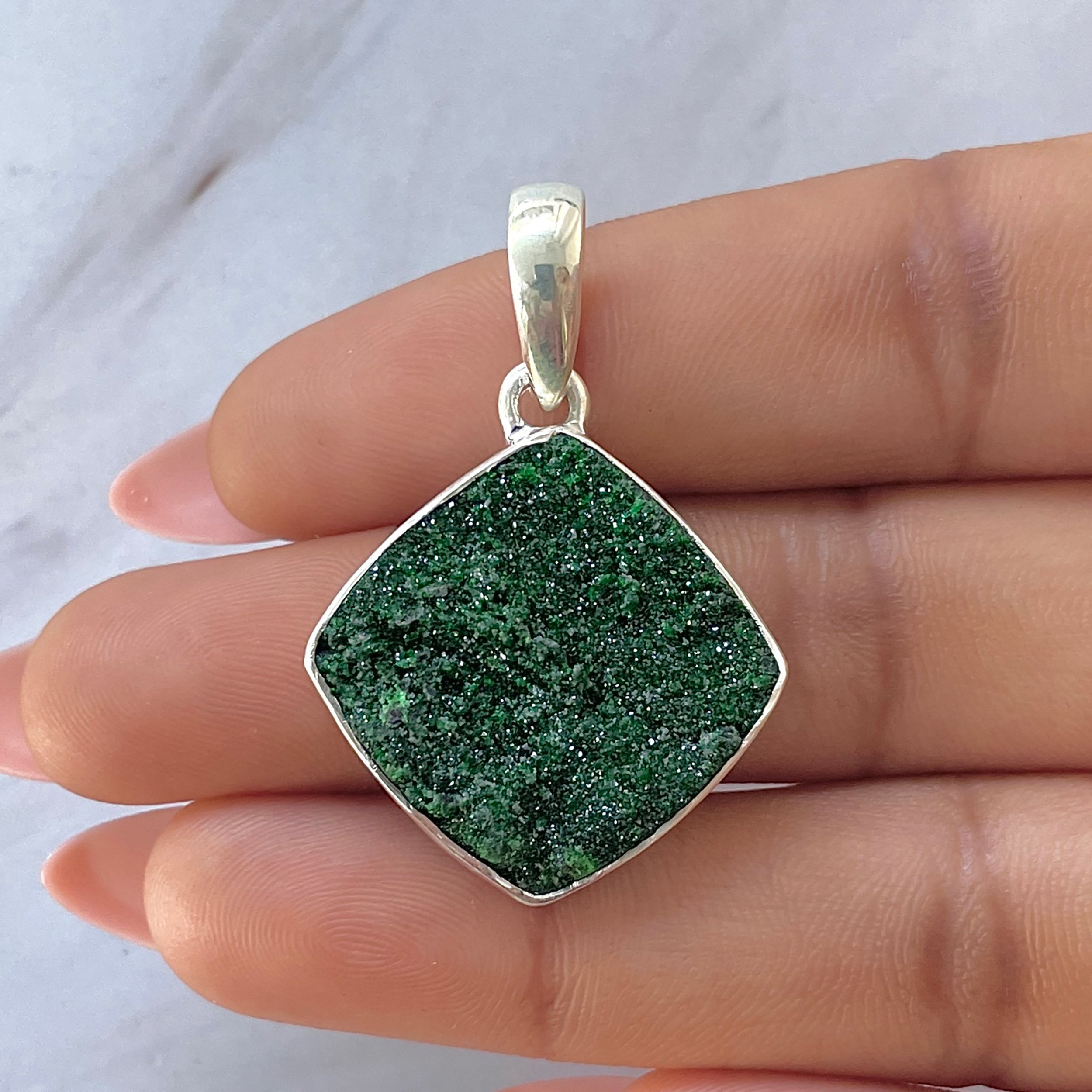 Uvarovite Pendant-(UVR-P-144.)